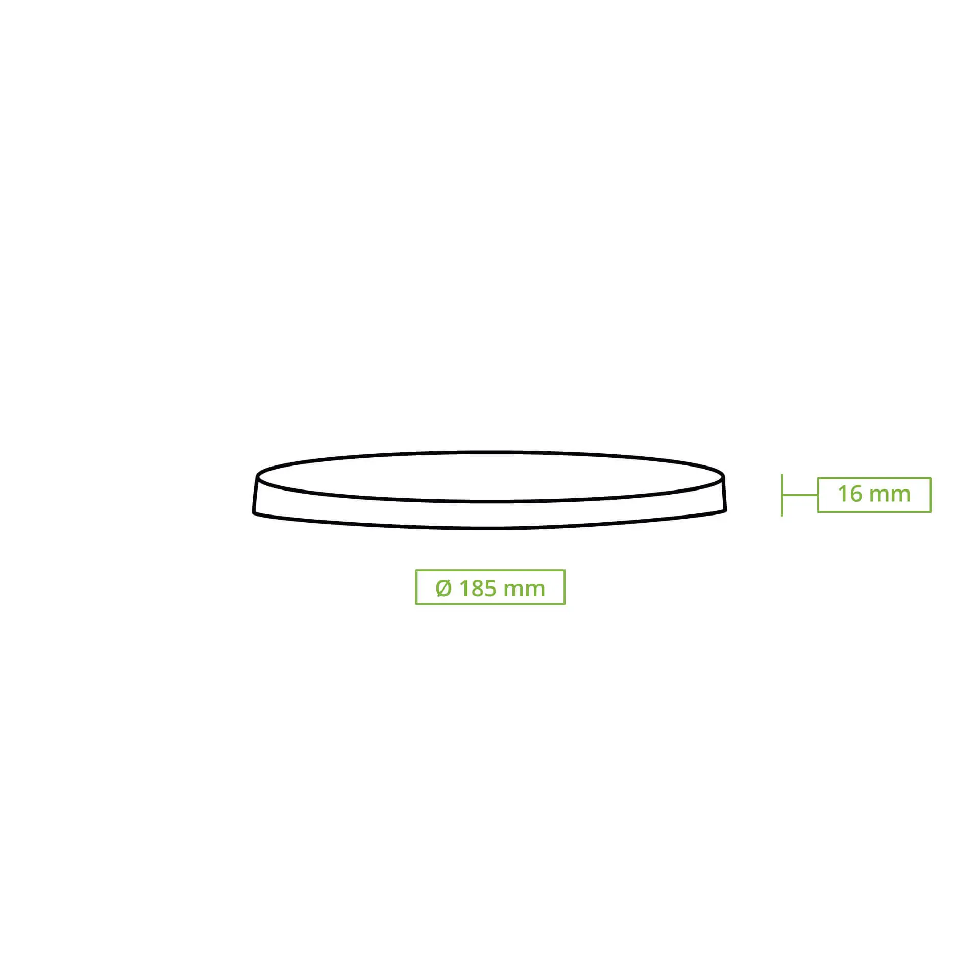 Reusable lids "merways Bowl" Ø 185 mm, PP, transparent