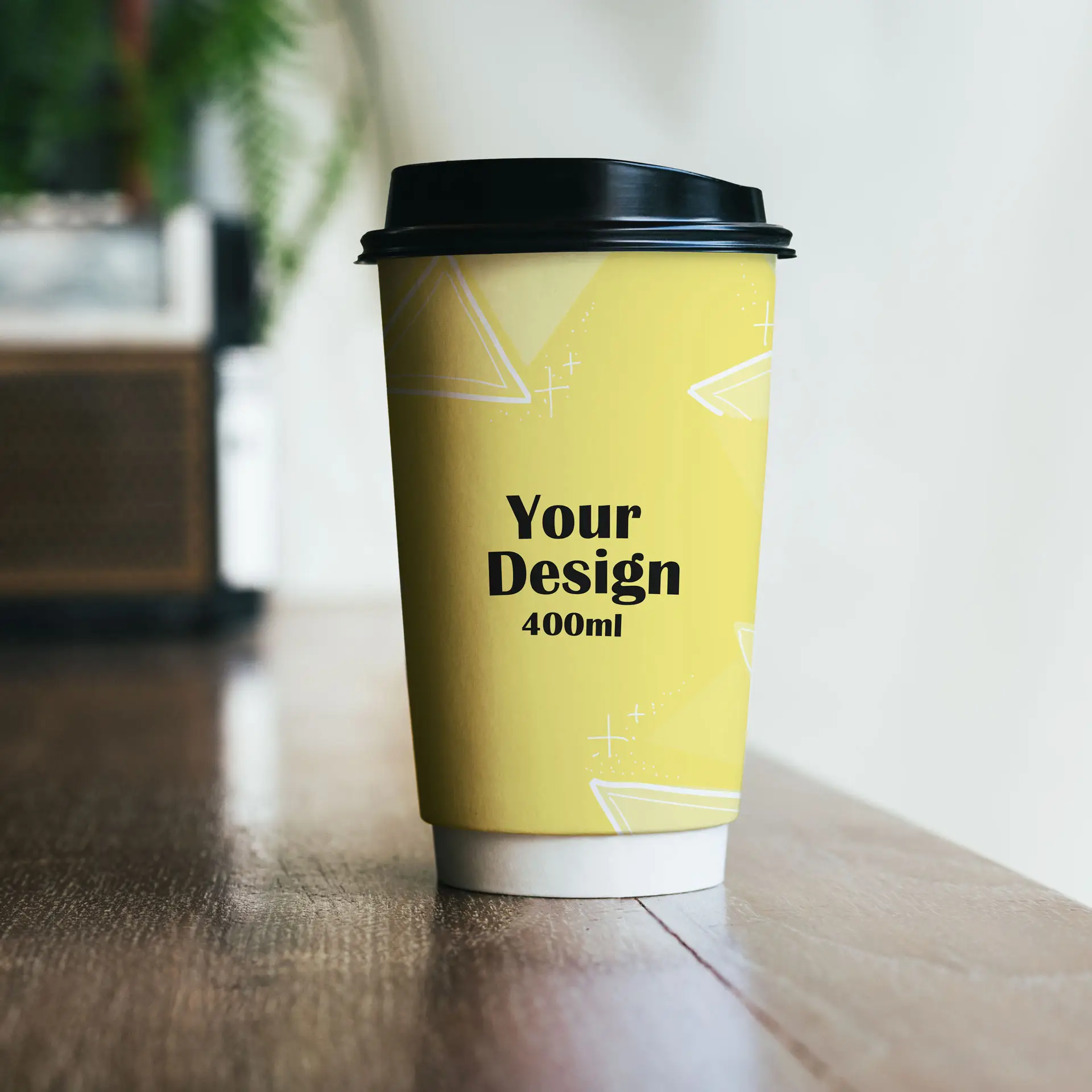 Printed take away coffee cups, double wall 400 ml / 16 oz, matt