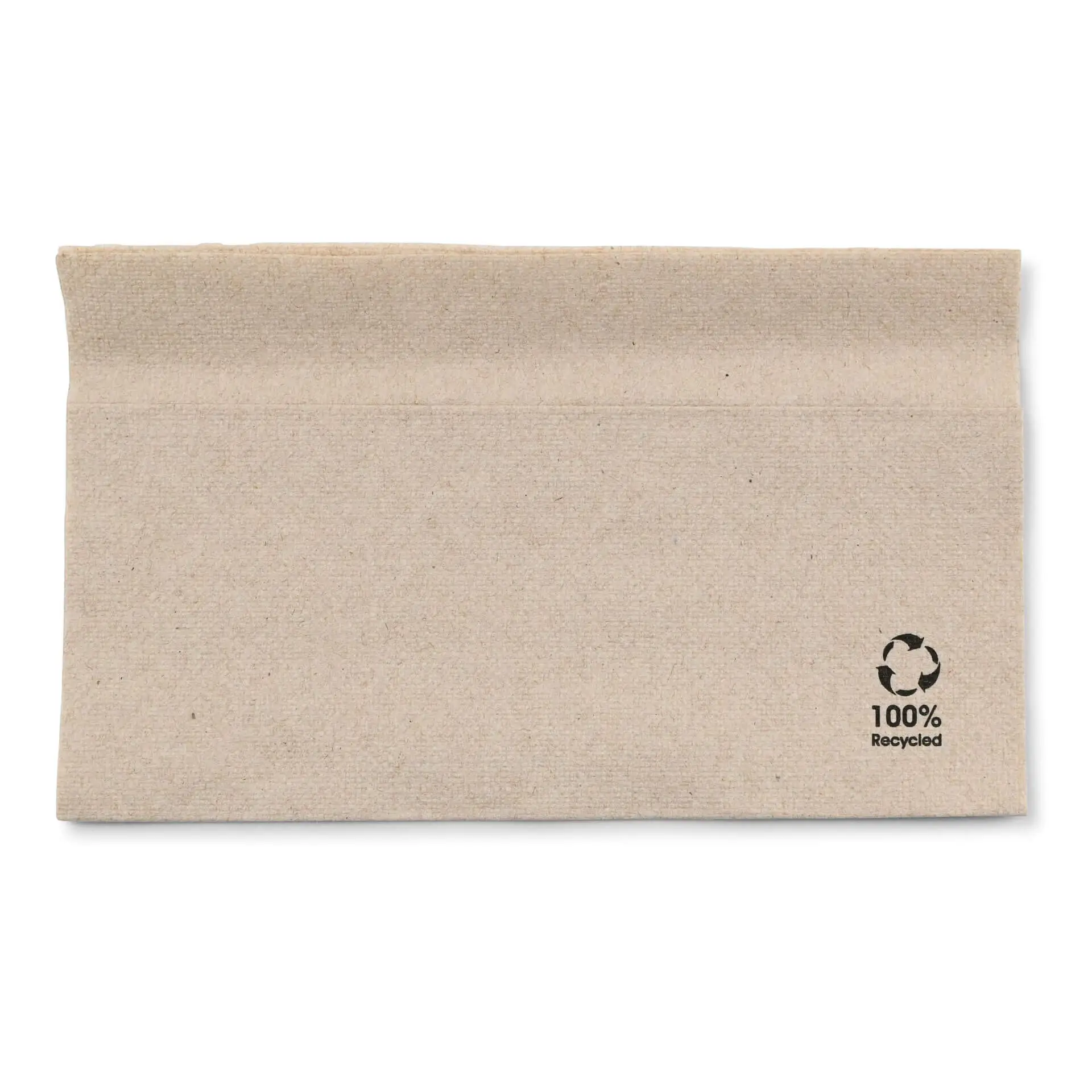 Servietten aus Recyclingpapier, 33 x 33 cm, 1-lagig, 1/8 Falz, braun