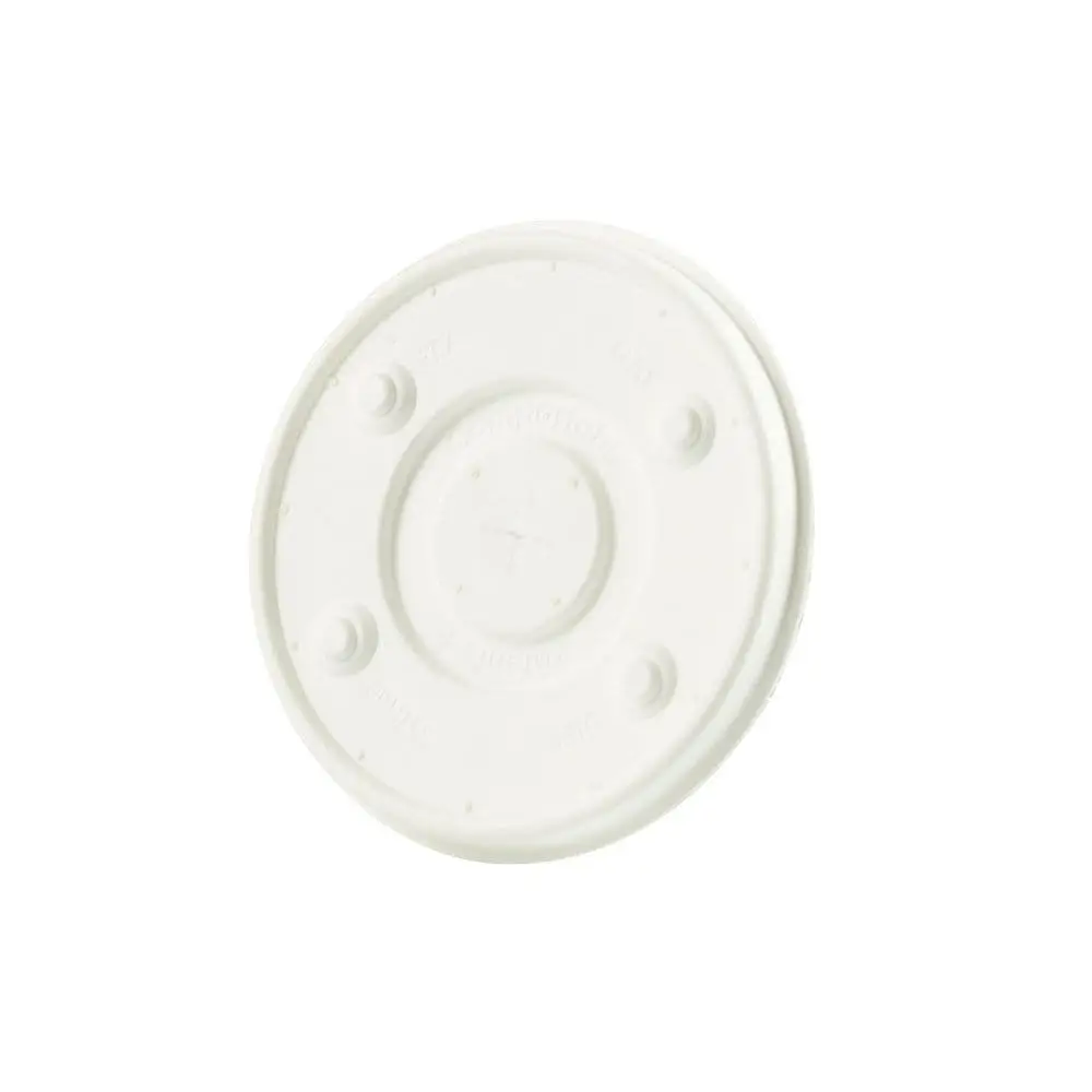 Cardboard-flat lids  Ø 90 mm, white, straw hole