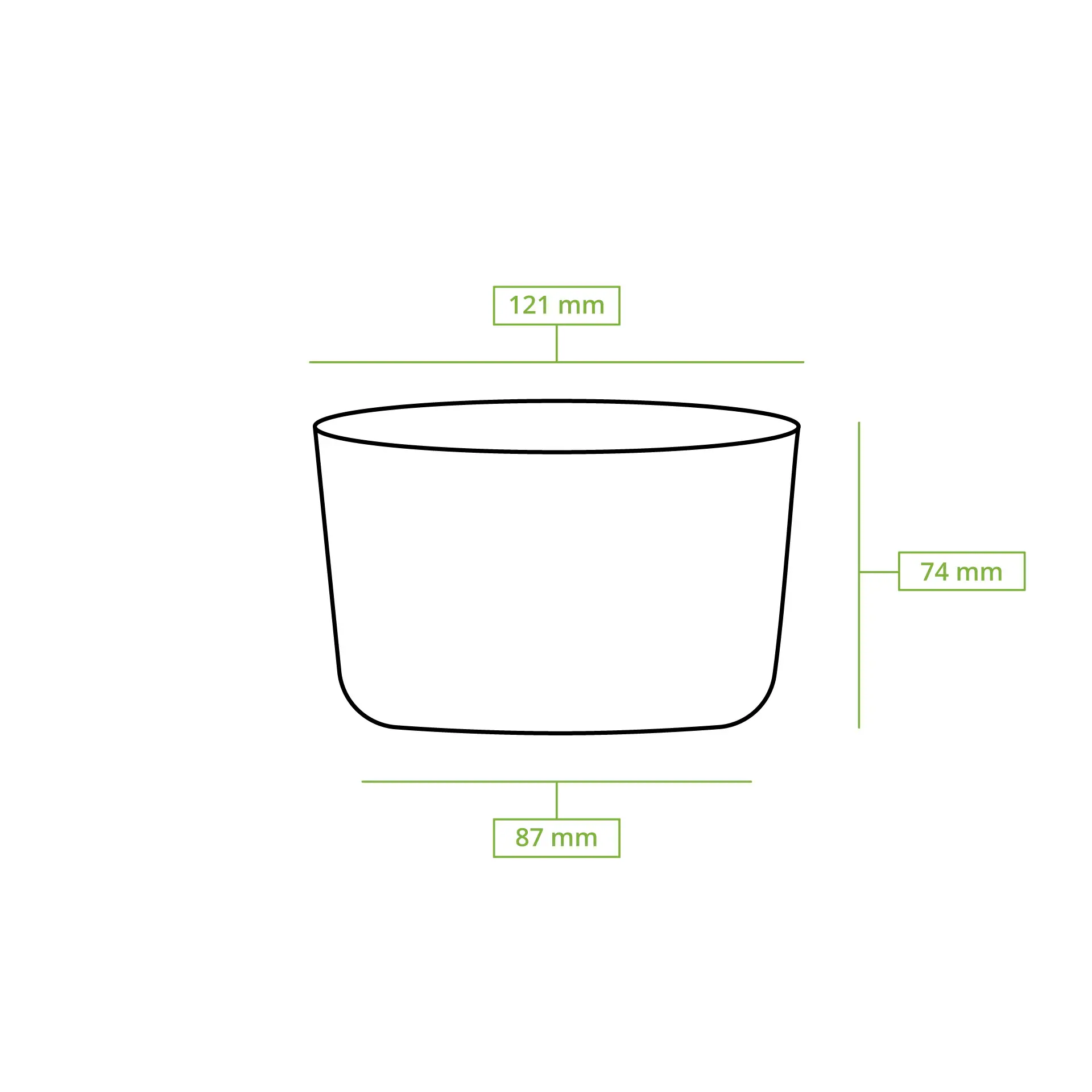 Deli container PLA 500 ml, Ø 121 mm, round