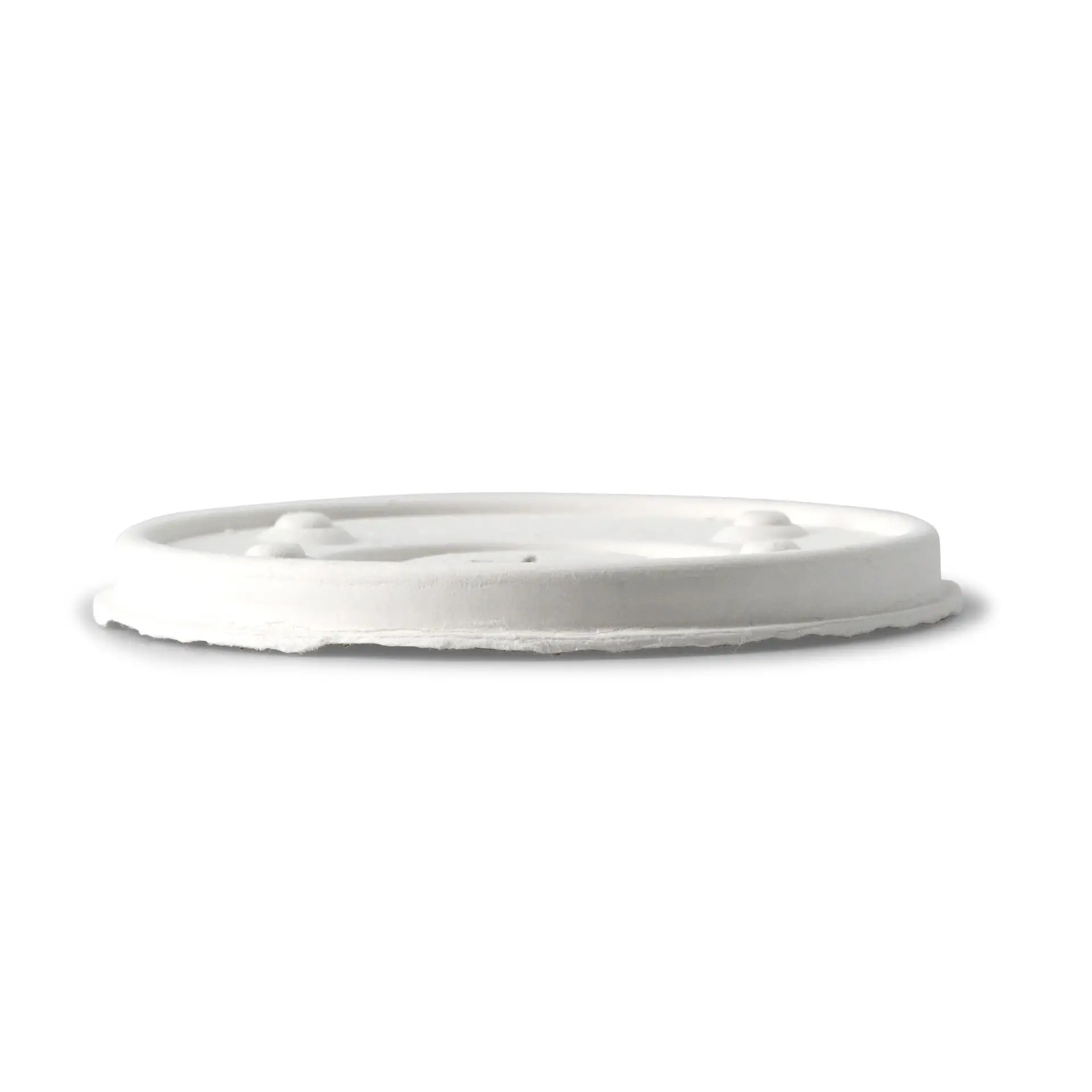 Cardboard-flat lids  Ø 90 mm, white, straw hole