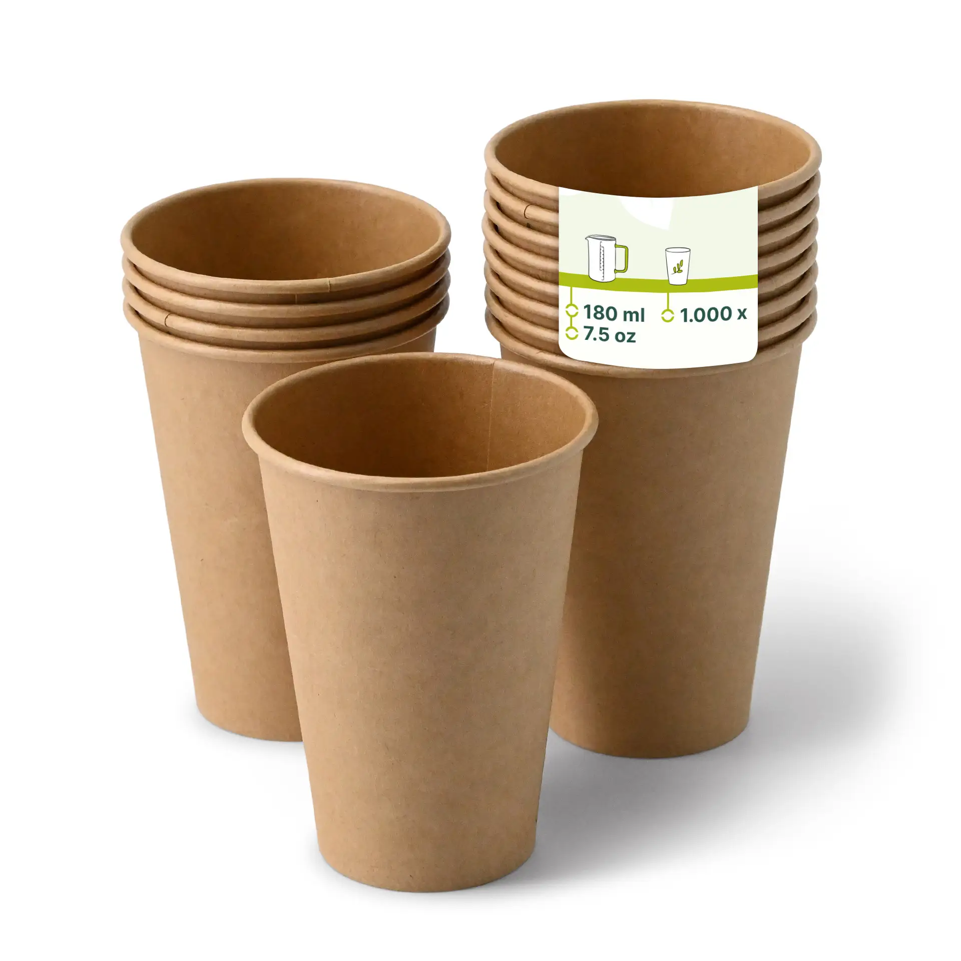 7.5 oz Vending machine paper cups, kraft