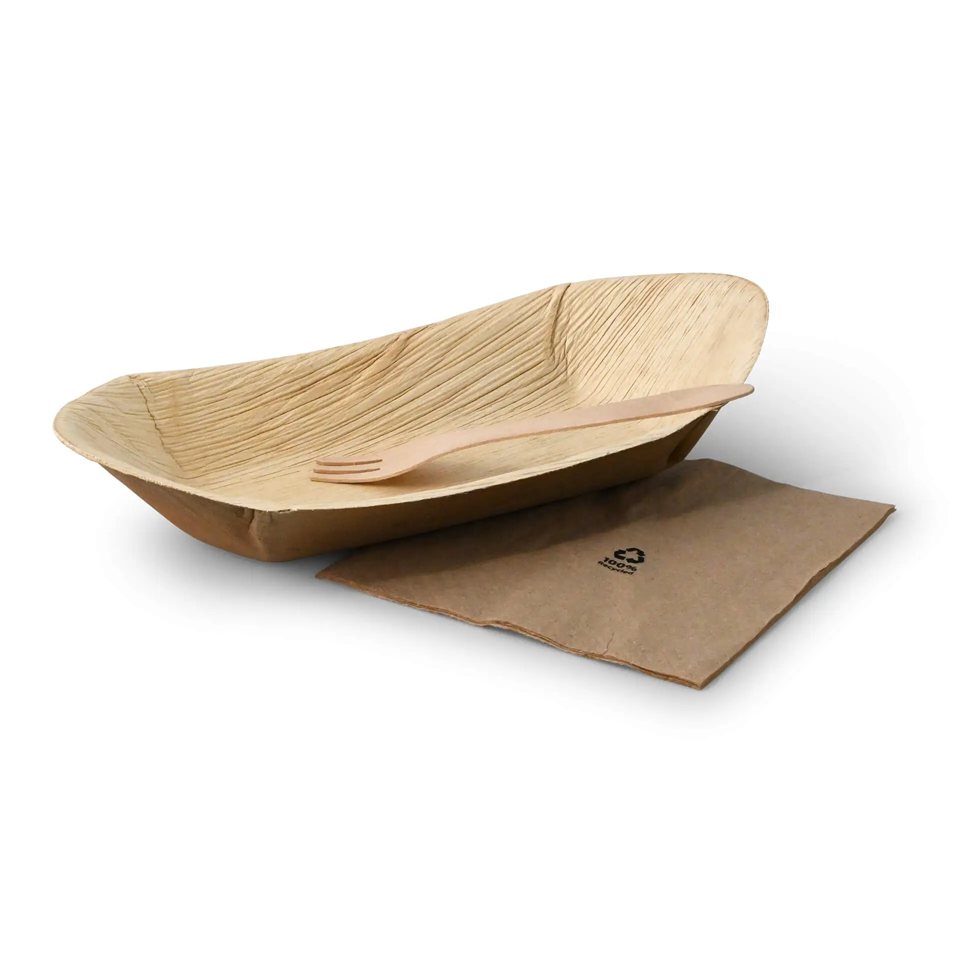 Palm leaf boat "Palmware®" 30 cm