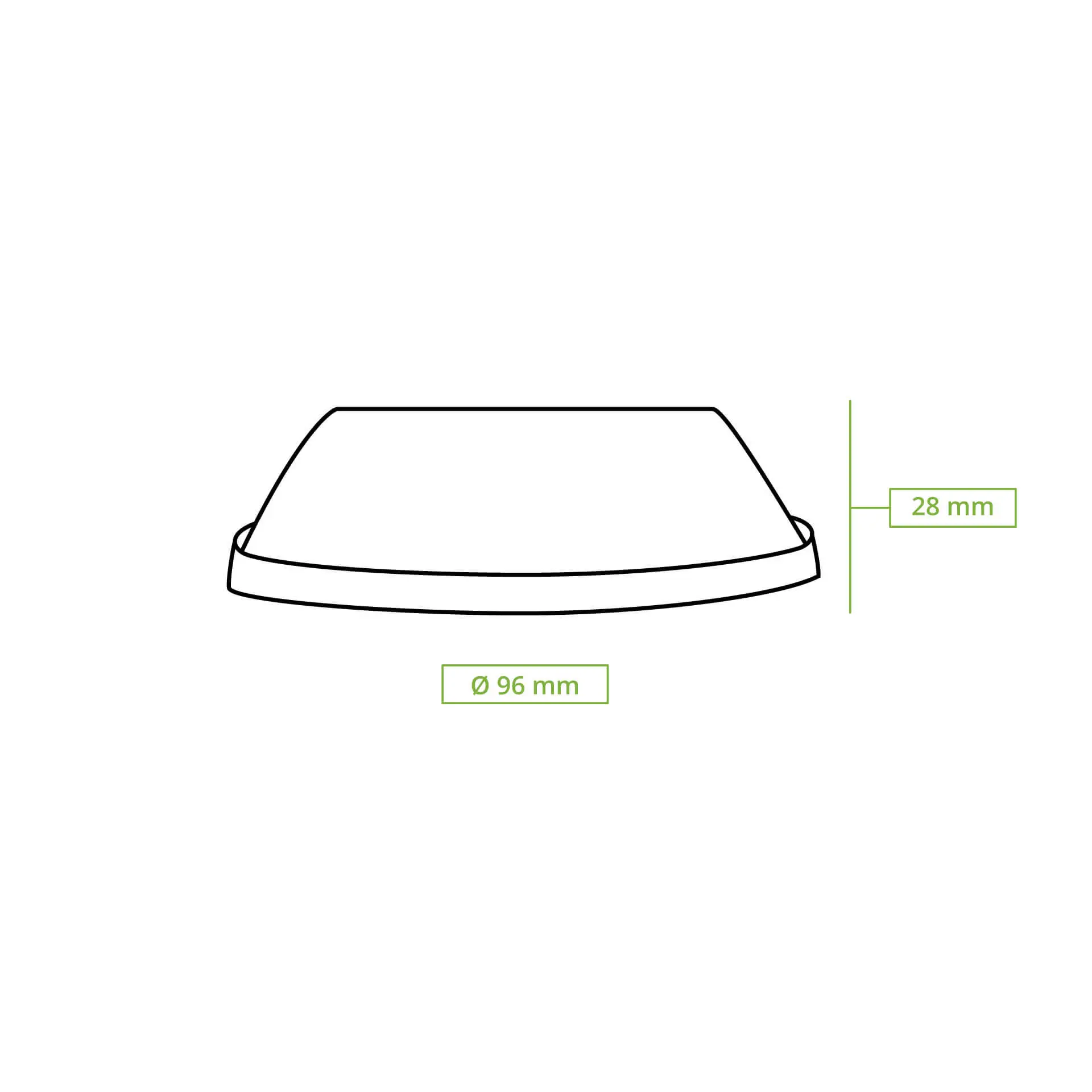 PLA Combo Lid Ø 96 mm, closed