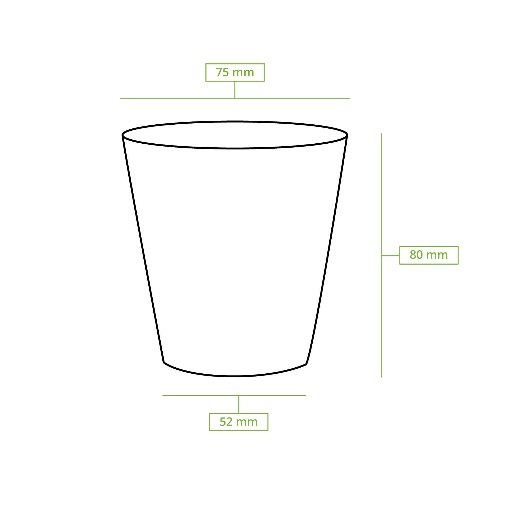 Pappbecher 150 ml / 6 oz, Ø 80 mm, weiß