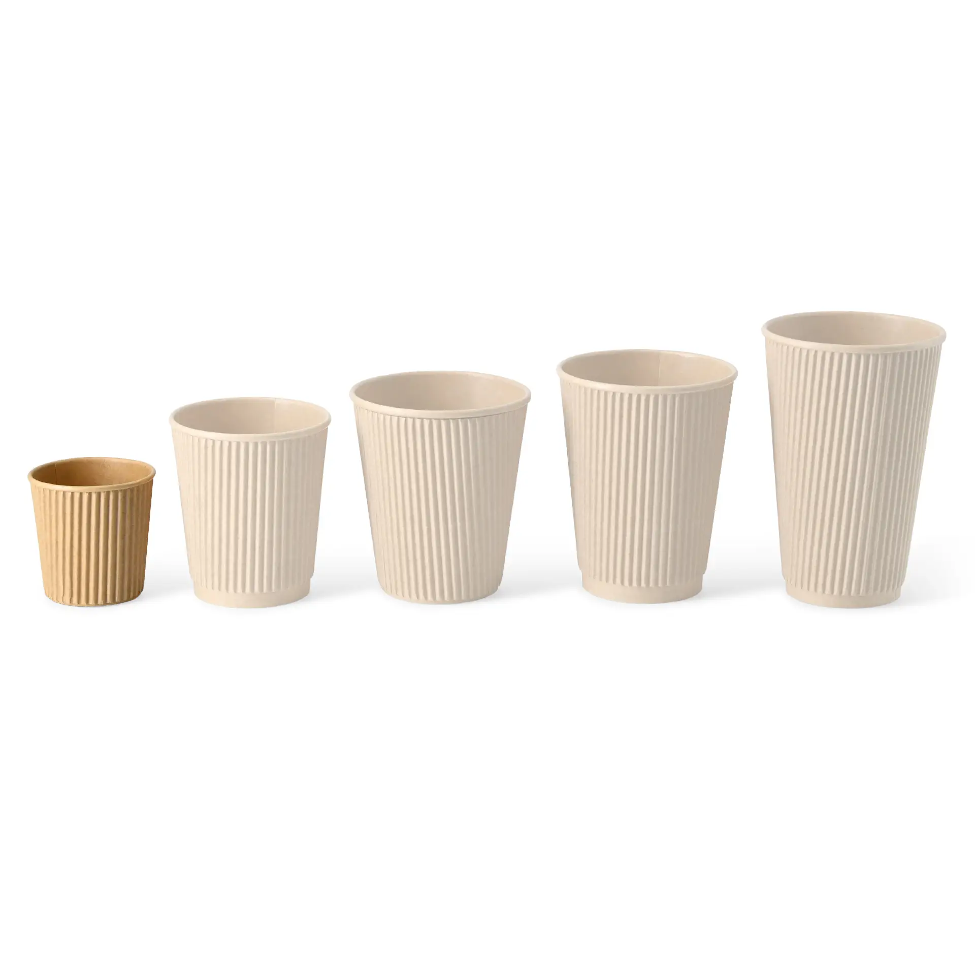 4 oz Ripple cups / Coffee cups, Ø 62 mm, kraft