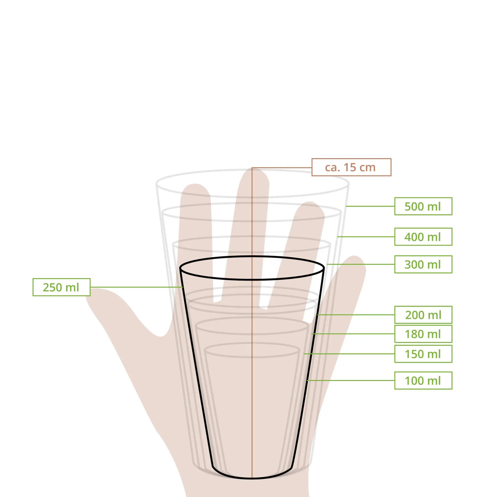 Pappbecher (beschichtet) 250 ml / 10 oz, Ø 90 mm, braun