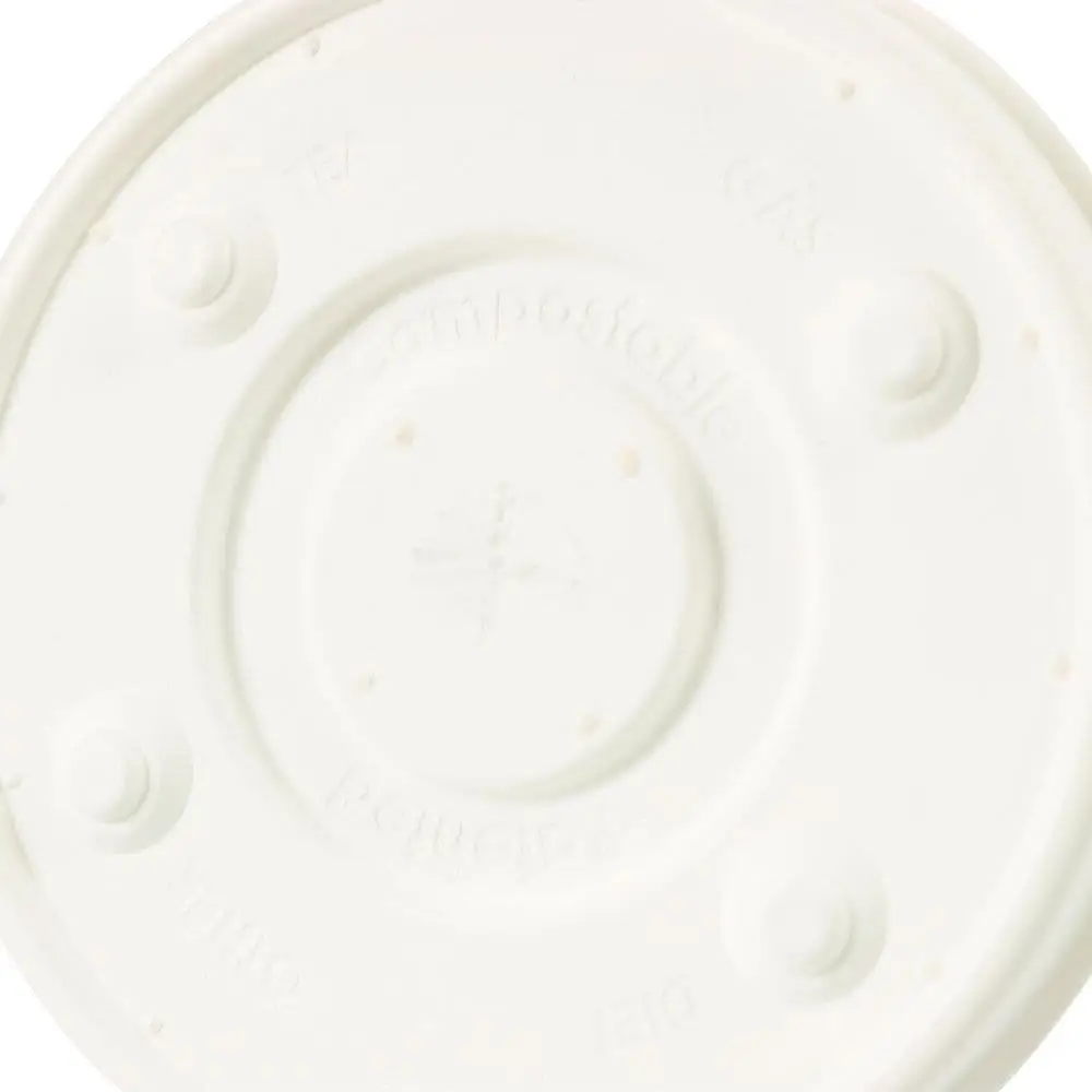 Cardboard-flat lids  Ø 90 mm, white, straw hole