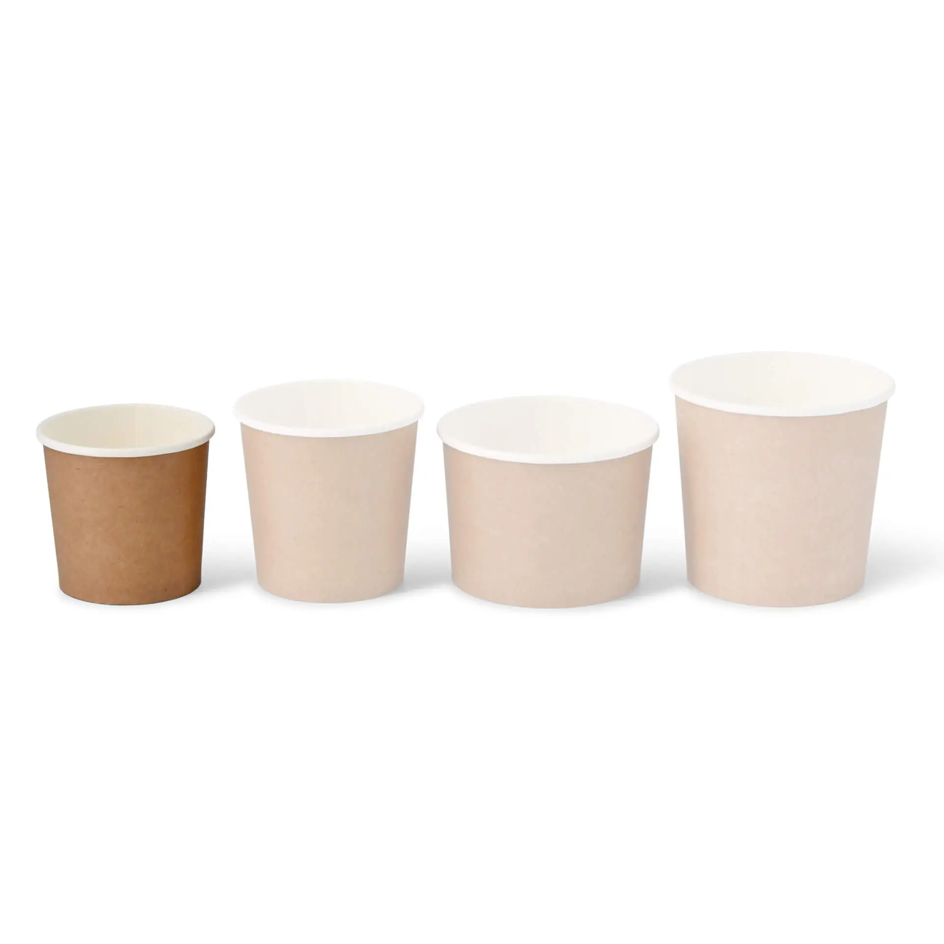 12 oz Cardboard Soup cups, Ø 91 mm, kraft, Icons