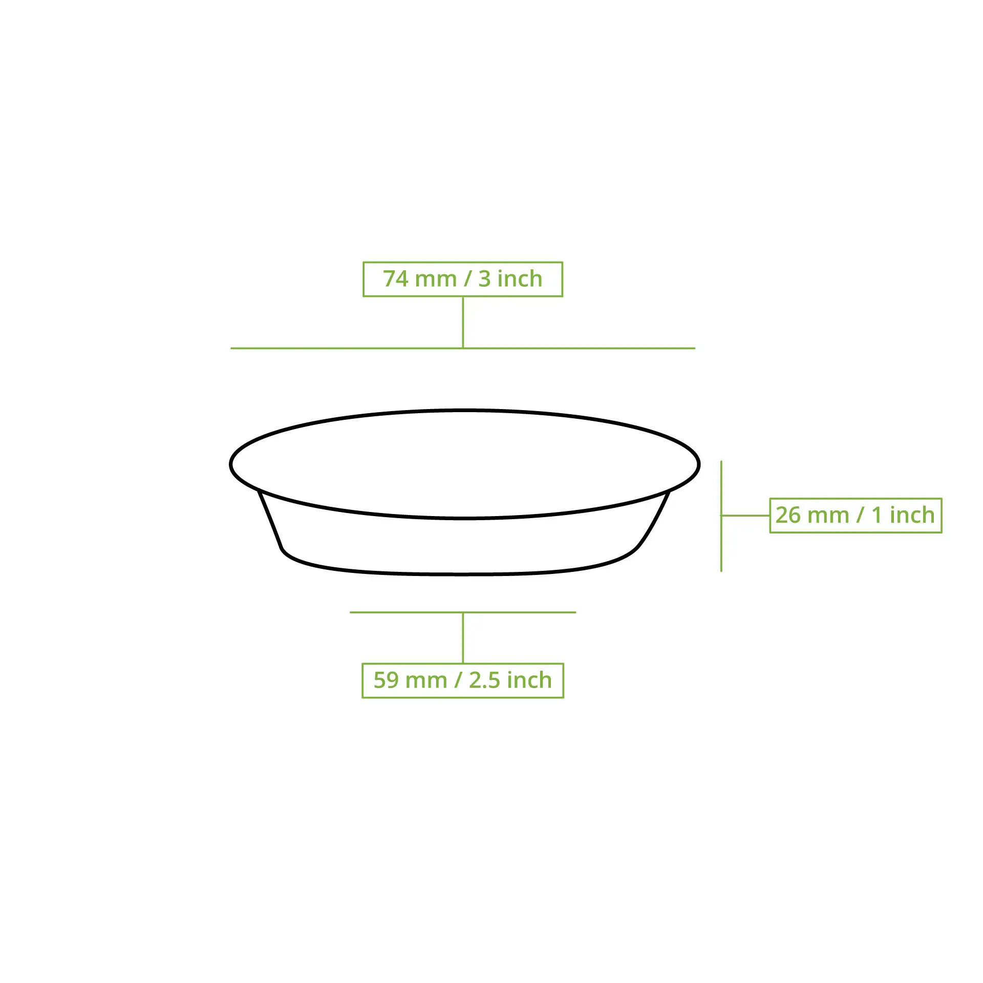 rPET-Portionsbecher 80 ml, Ø 75 mm, transparent