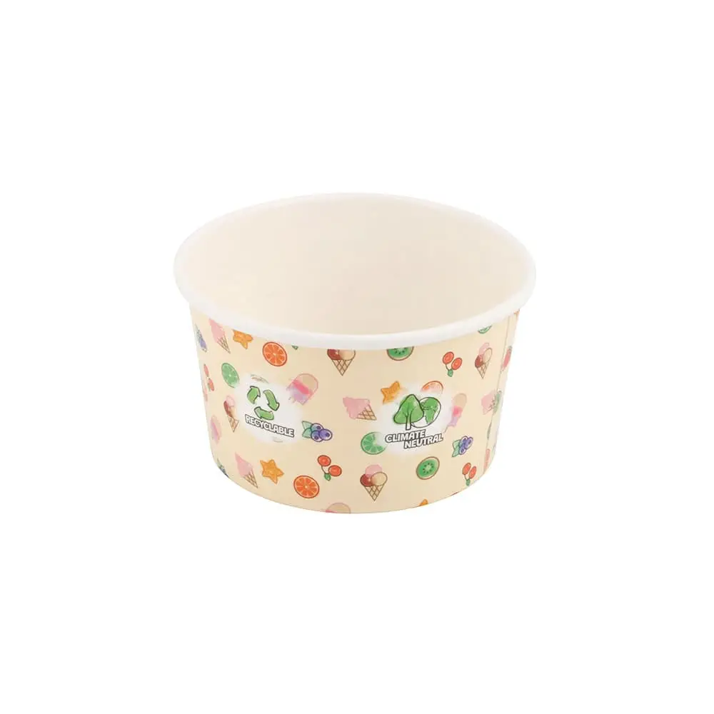 Paper-ice-cream cups 150 ml / 6 oz, yellow