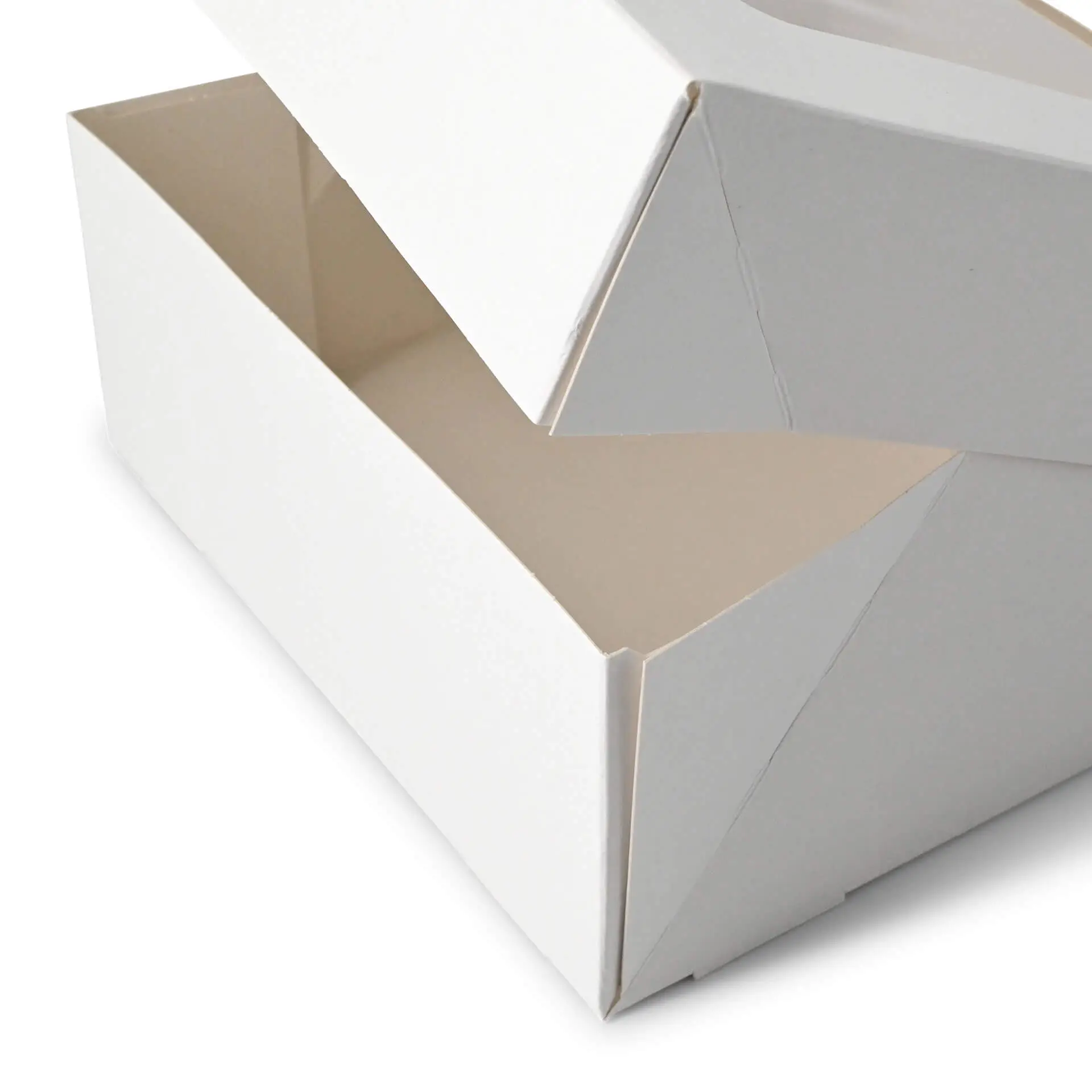 Pastry boxes 18 x 18 x 7.5 cm, cellulose window, white