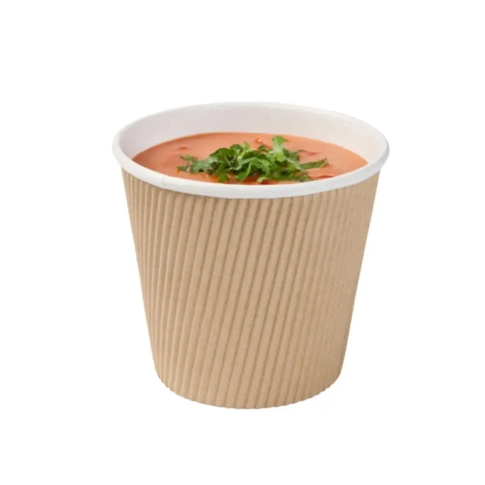 19 oz Ribbed Soup cups, Ø 116 mm, kraft