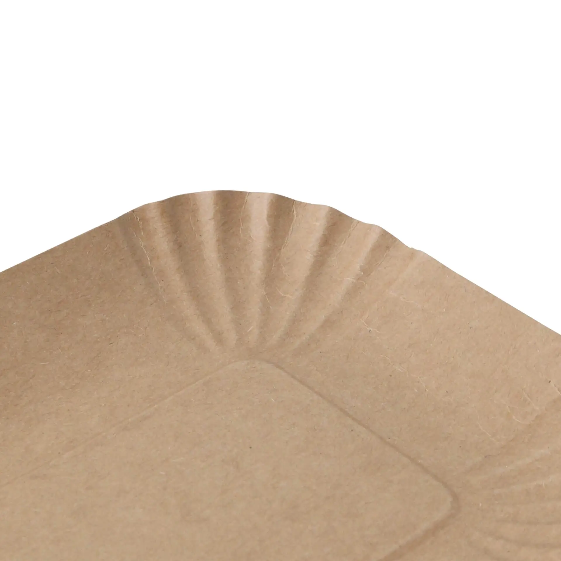 Paper food trays 18 x 13 x 3 cm, kraft, rectangular