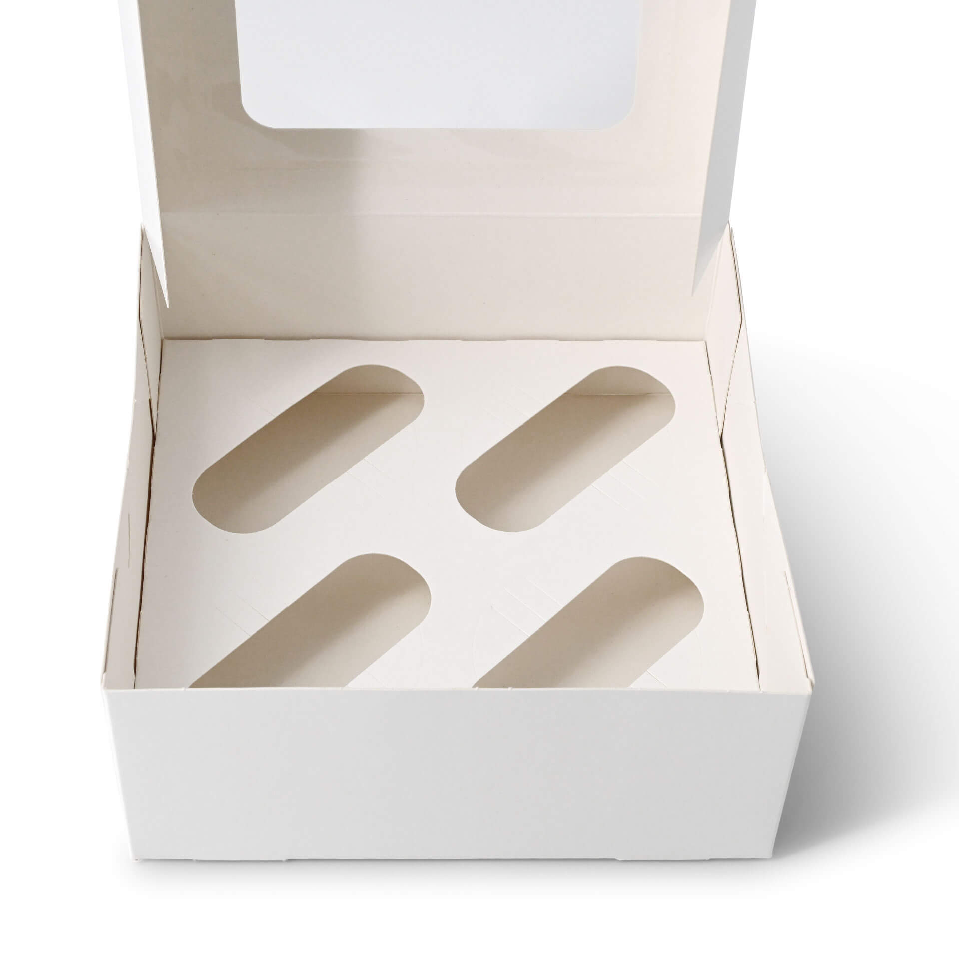 Einlagen aus Karton für 4er Cupcake Boxen, weiß