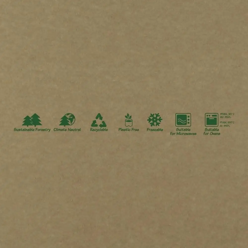 Takeaway-cardboard boxes x1700 ml, heat proof, brown, bio-coated