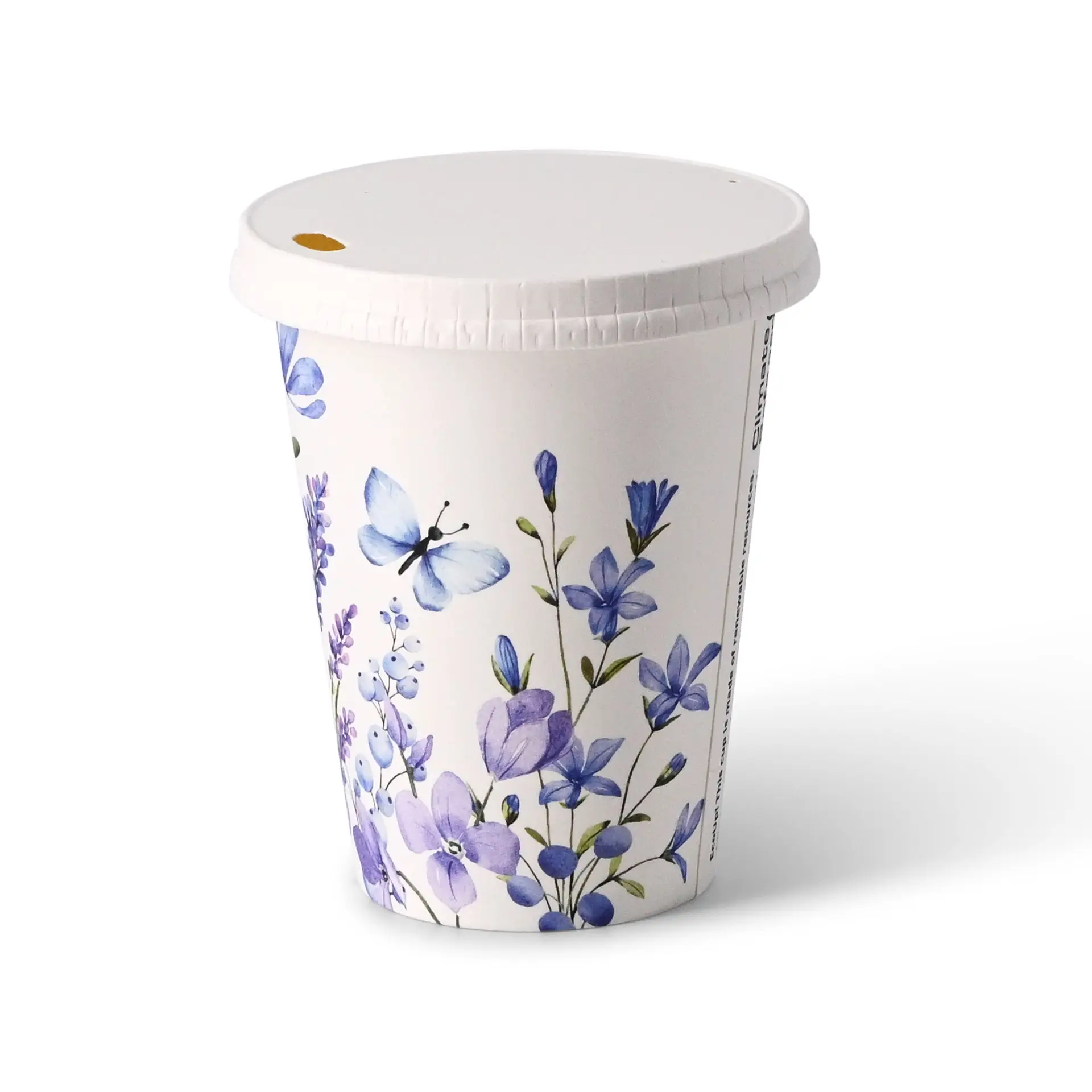 Pappbecher Frühling "Veilchen" 300 ml / 12 oz, Ø 90 mm, blau