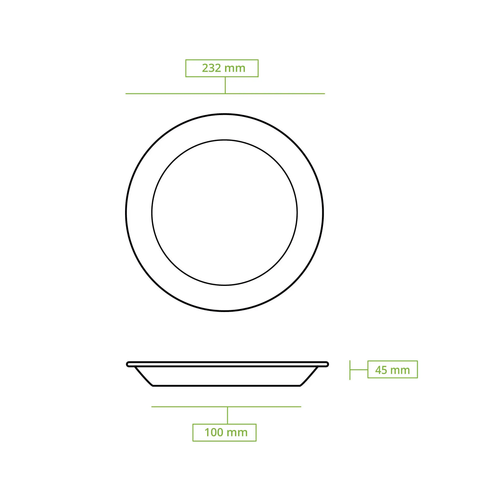 Palm leaf plate "Palmware®" Ø 23 cm, deep, round, with rim