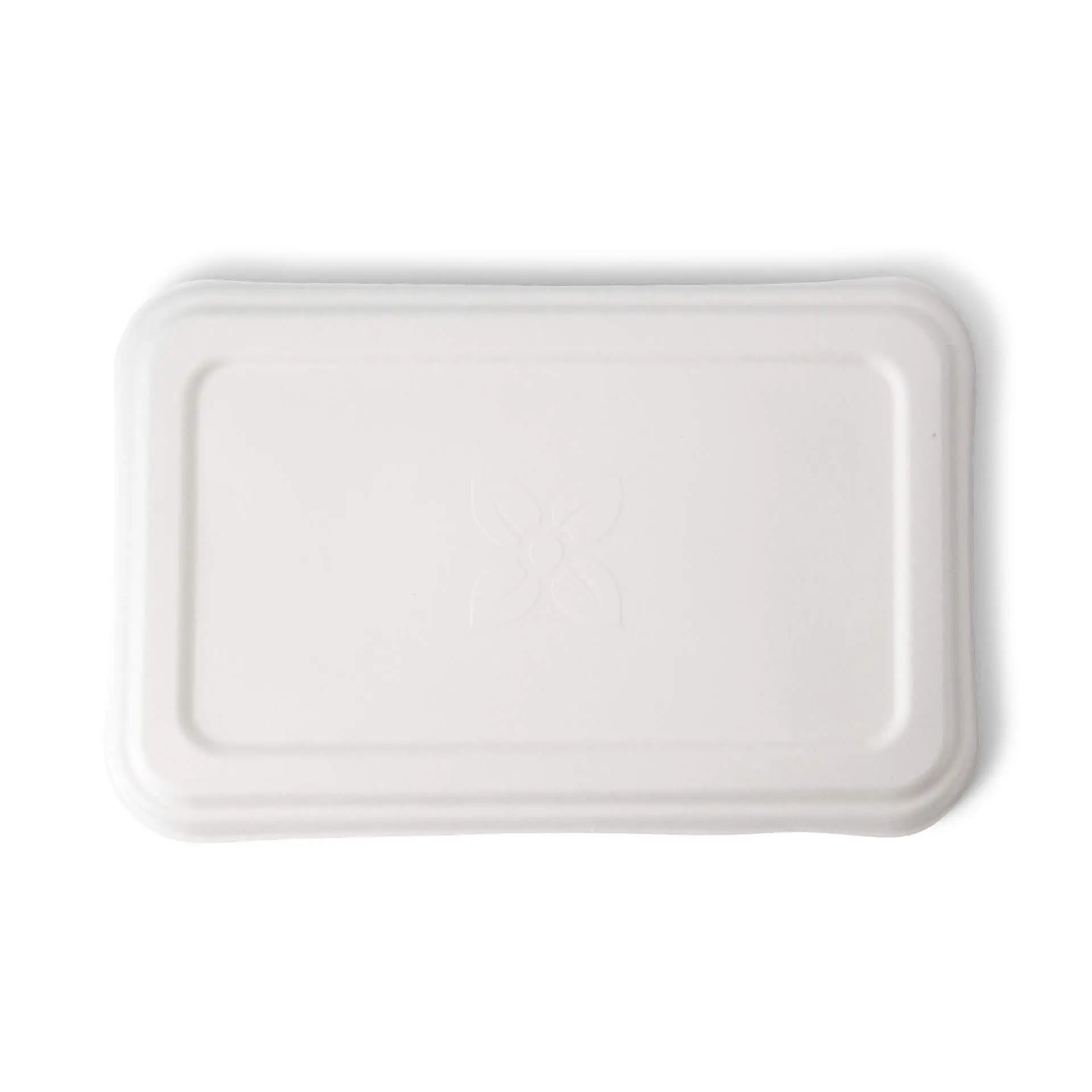 Sugarcane-lids 23 x 14.5 cm, rectangular (f. Menu-trays 1.000 ml)