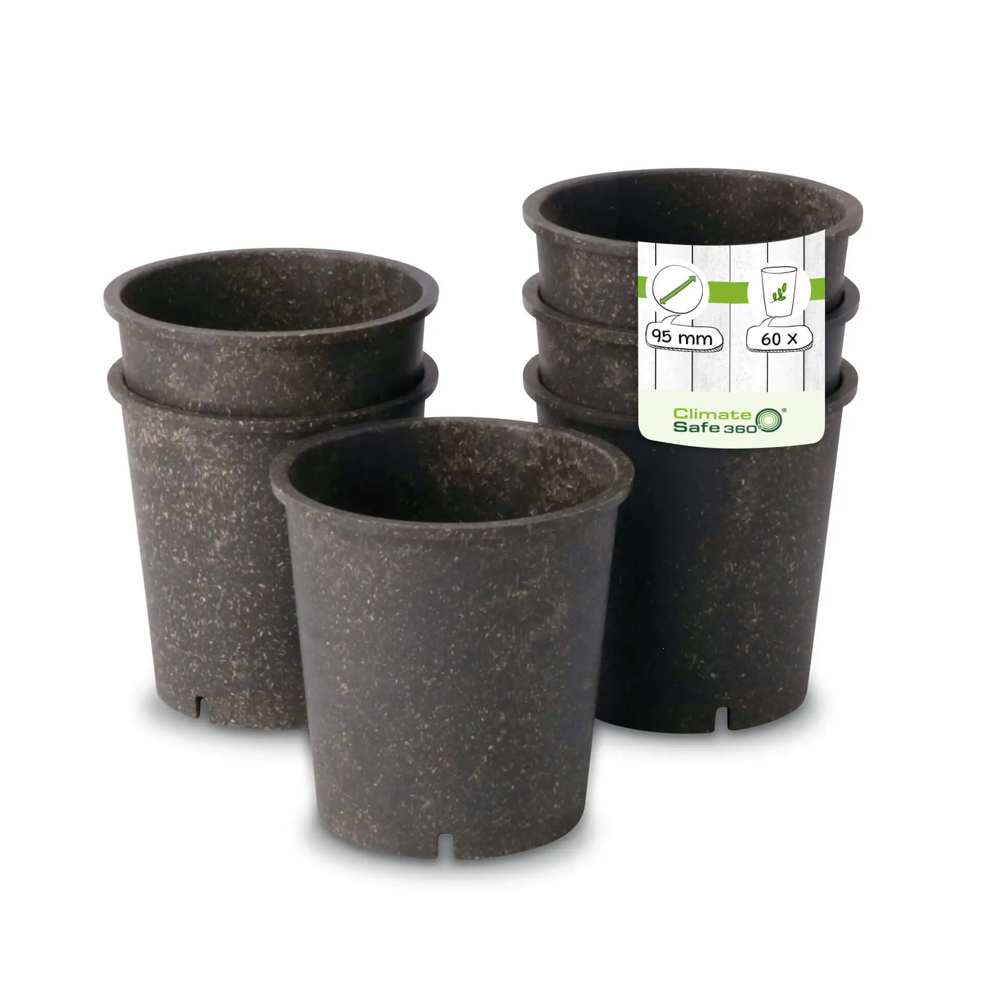 Reusable cups "merways Cup" 400 ml, Ø 95 mm, pepper / grey