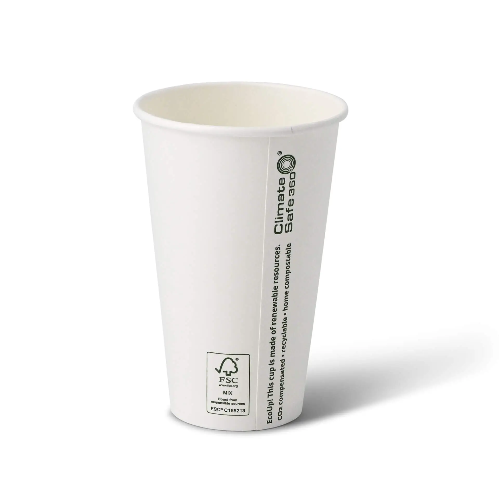 16 oz Paper cups single wall, Ø 90 mm, white