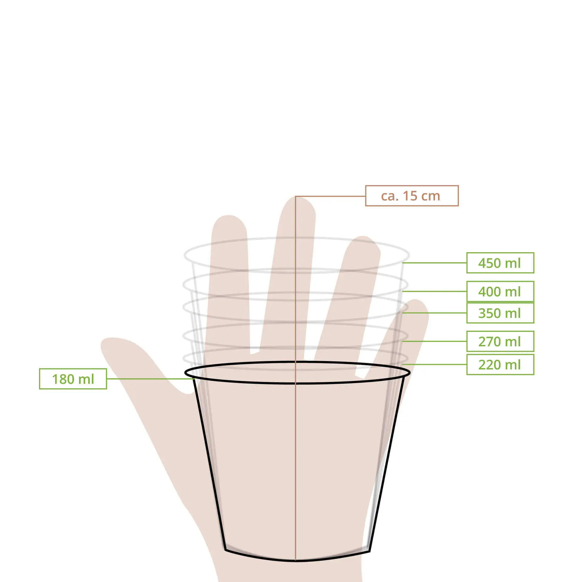 Eisbecher Pappe XS (beschichtet) 100 ml, max. 180 ml, Ø 92 mm, weiß