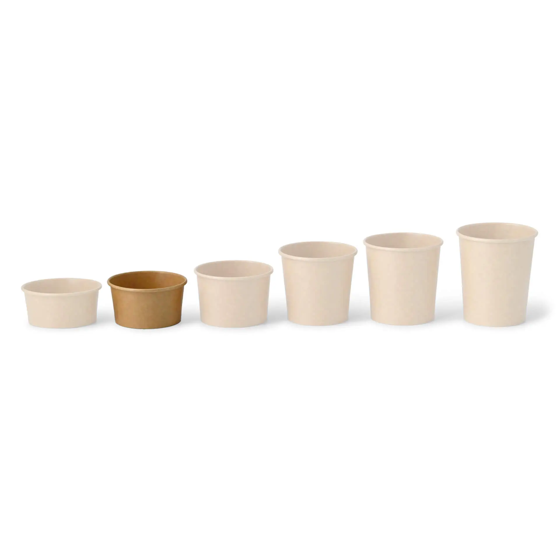 6 oz, max. 7,5 oz Paper-ice-cream cups S, Ø 92 mm, brown