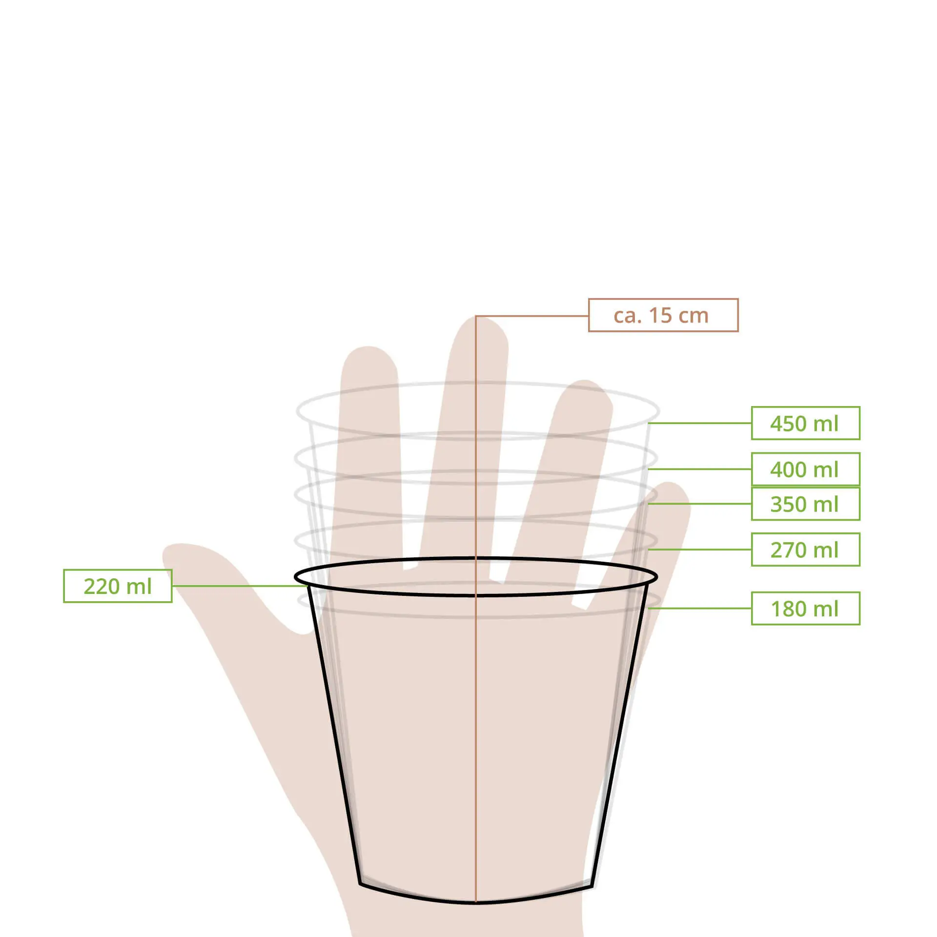 Eisbecher bedruckt (beschichtet) S "Früchte" 150 ml, max. 220 ml, Ø 92 mm