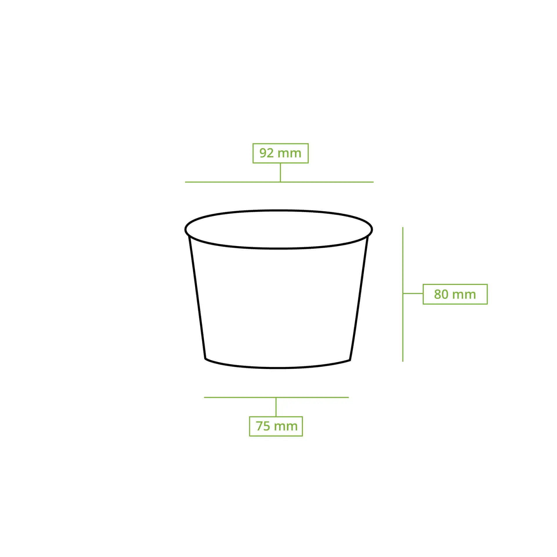 Eisbecher aus Pappe L, 250 ml, max. 350 ml, Ø 92 mm, braun