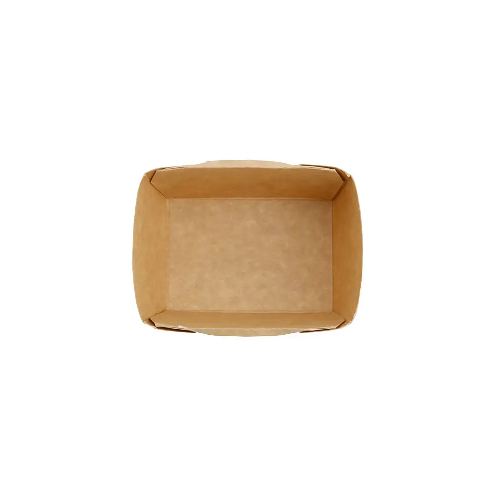 Cardboard-deli containers 250 ml, 10.5 x 8 x 5 cm, brown, rectangular, PE-coated