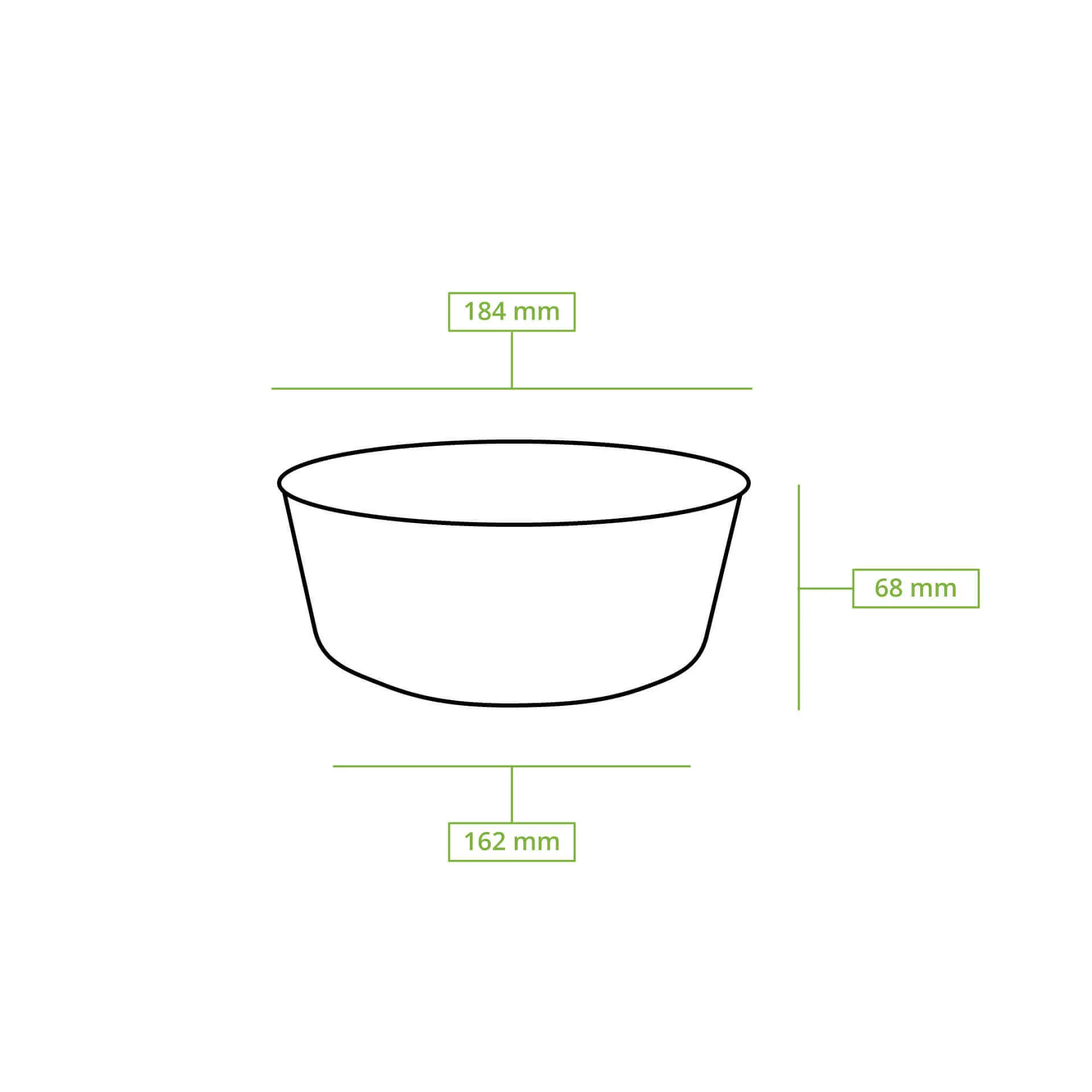 Mehrweg-Schalen "merways Bowl" 1000 ml, Ø 185 mm, Cashew / creme-weiß