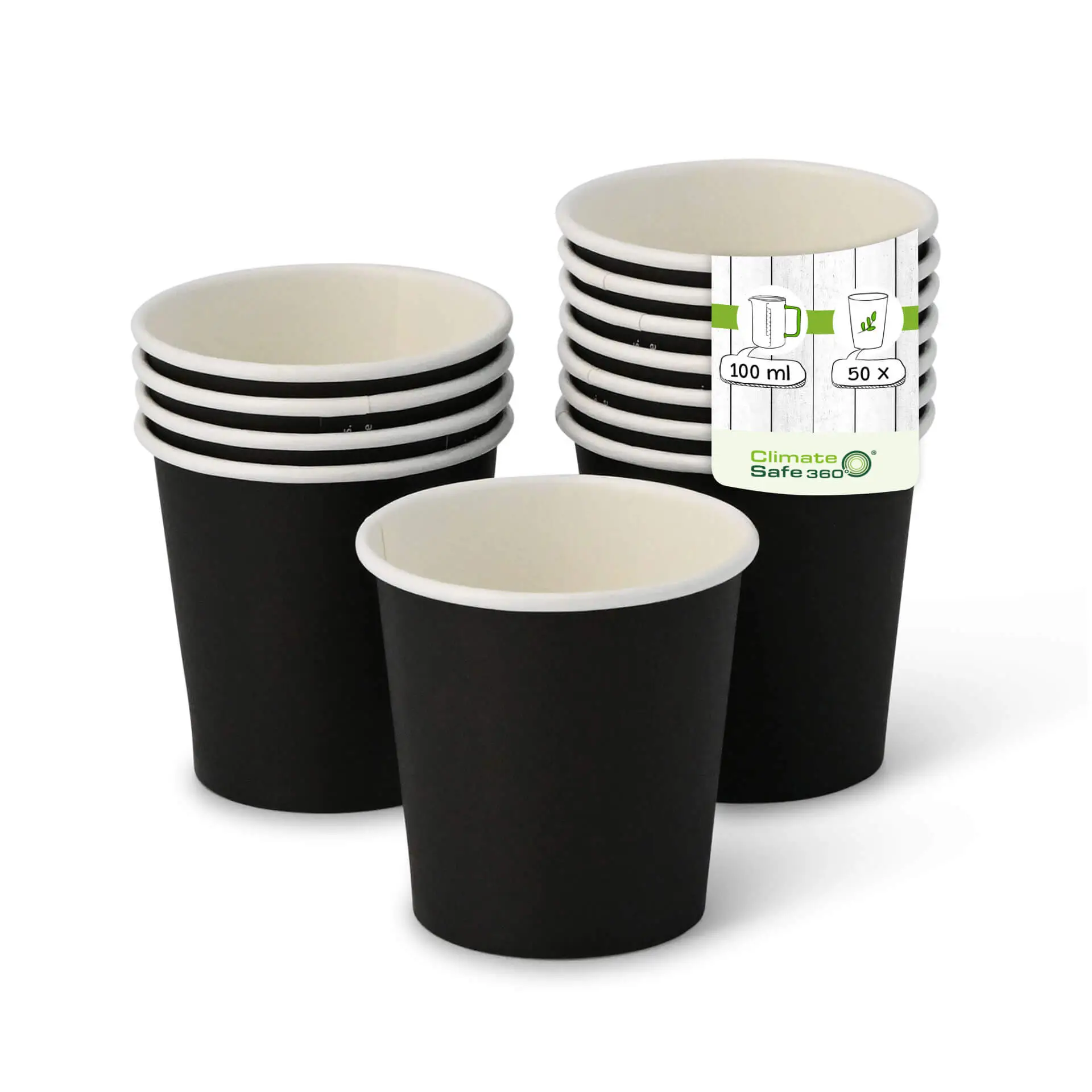 4 oz Paper cups single wall, Ø 62 mm, black