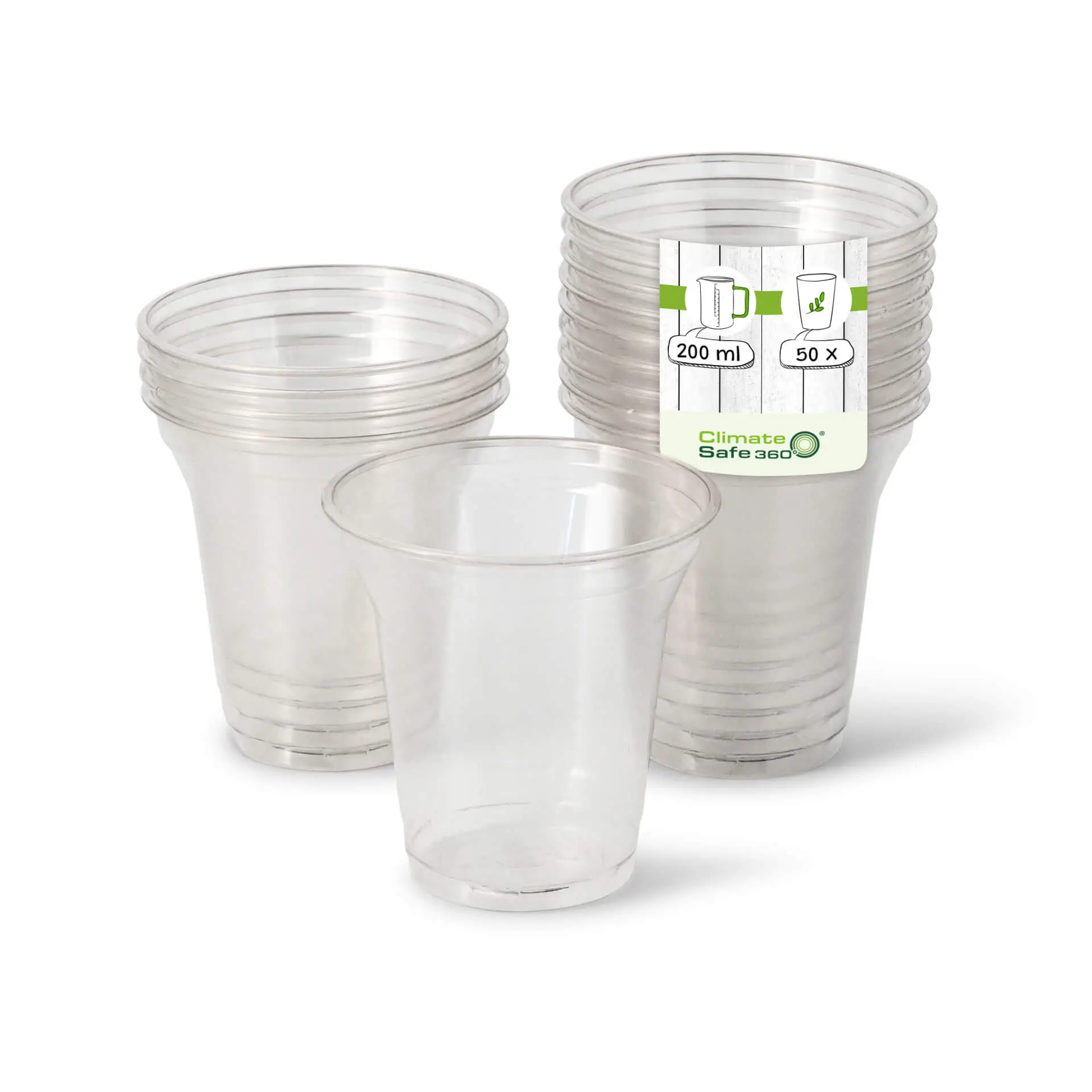 8 oz rPET clear cups, Ø 95 mm