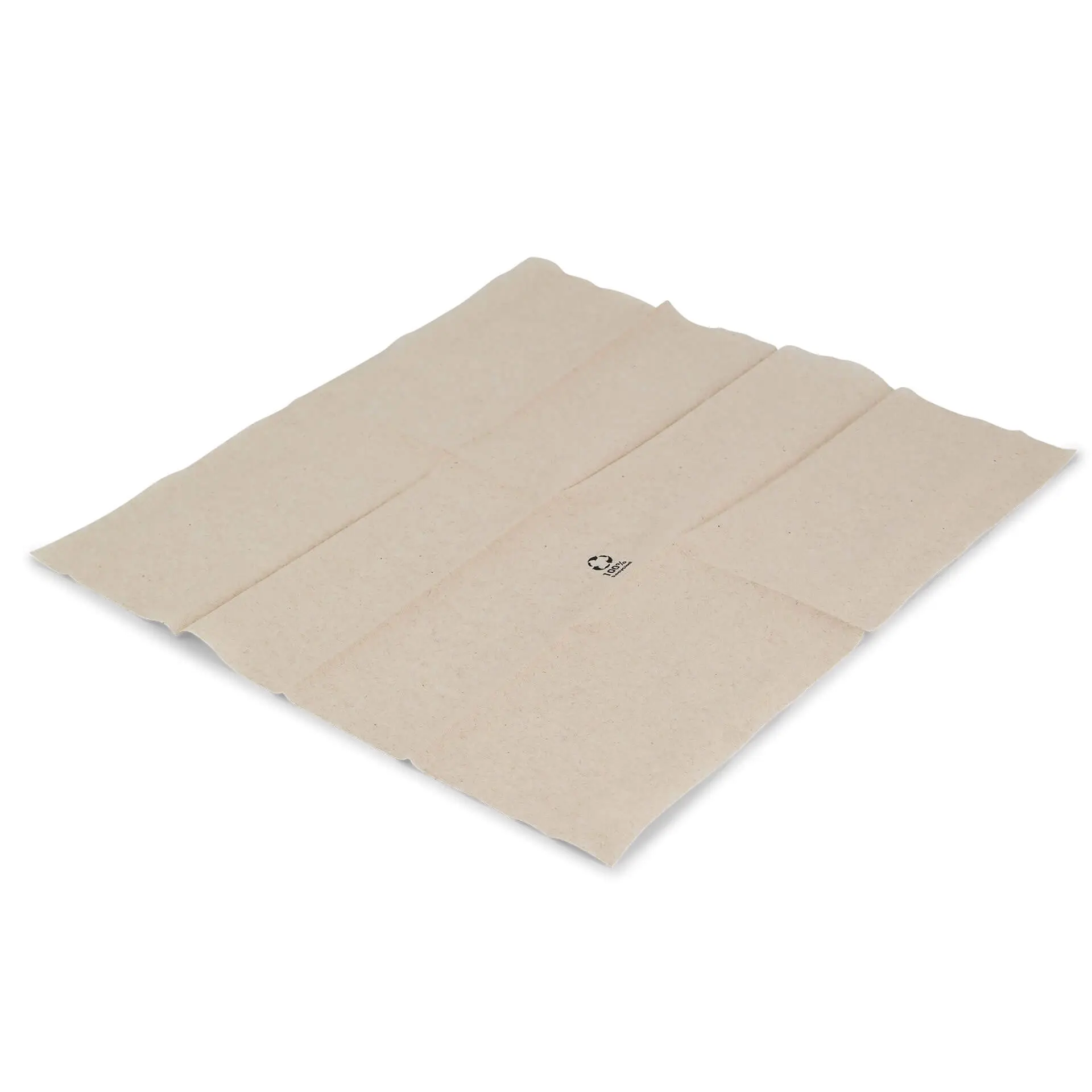 Servietten aus Recyclingpapier, 33 x 33 cm, 1-lagig, 1/8 Falz, braun