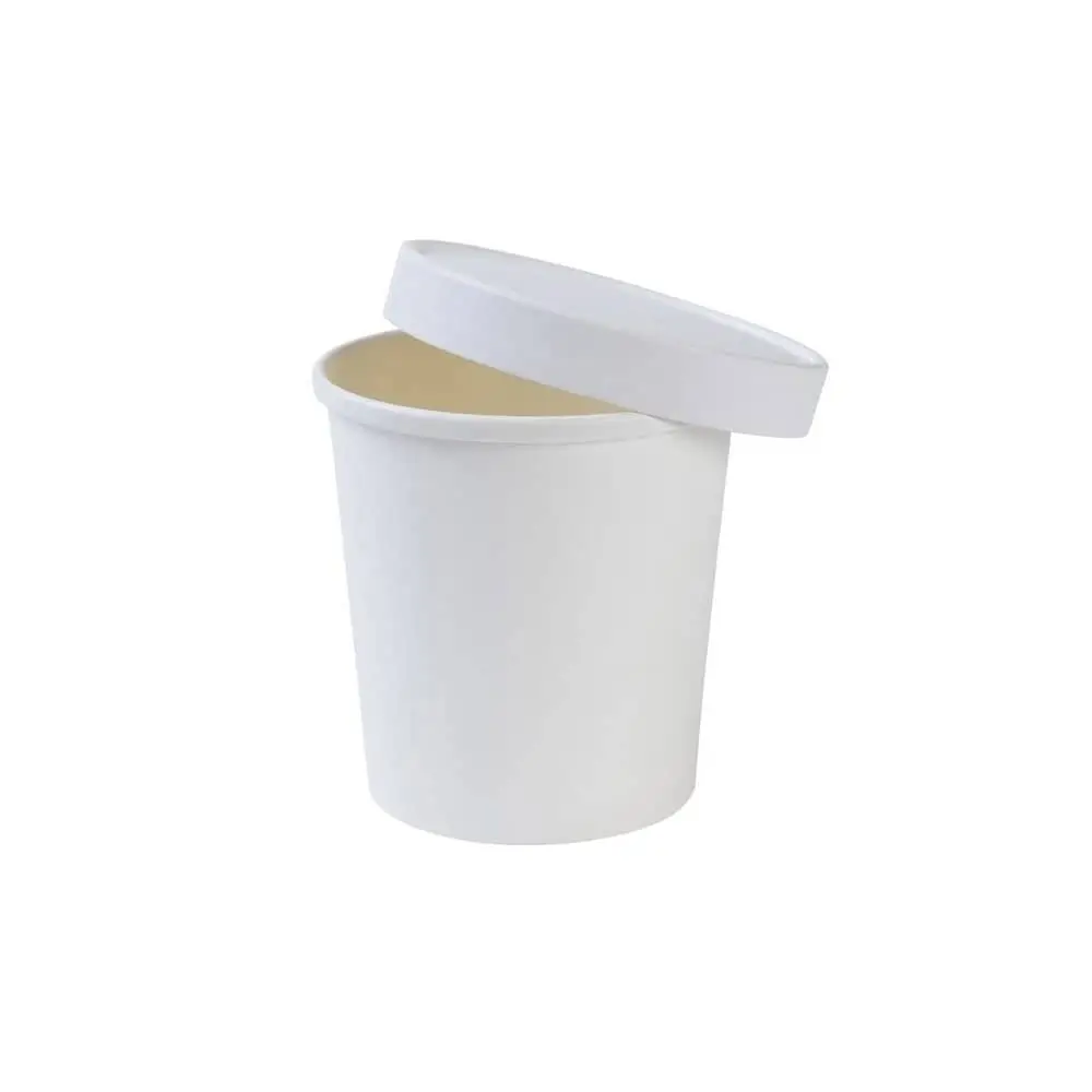 16 oz Cardboard Soup cups (Premium), Ø 95 mm, white