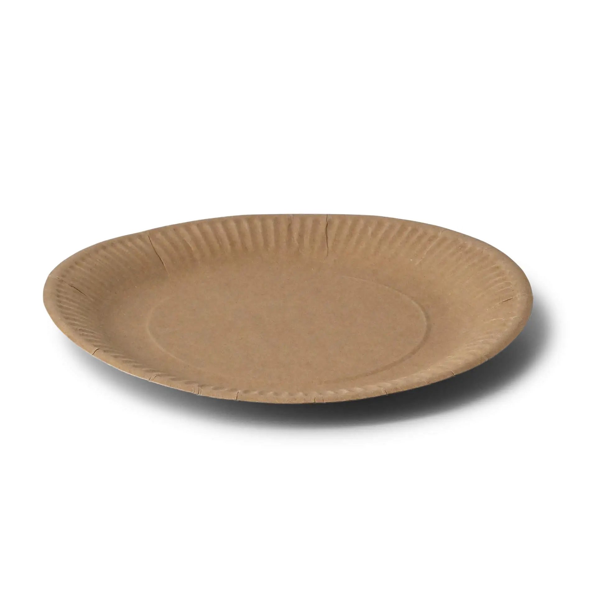 Paper plates Ø 23 cm, brown, round