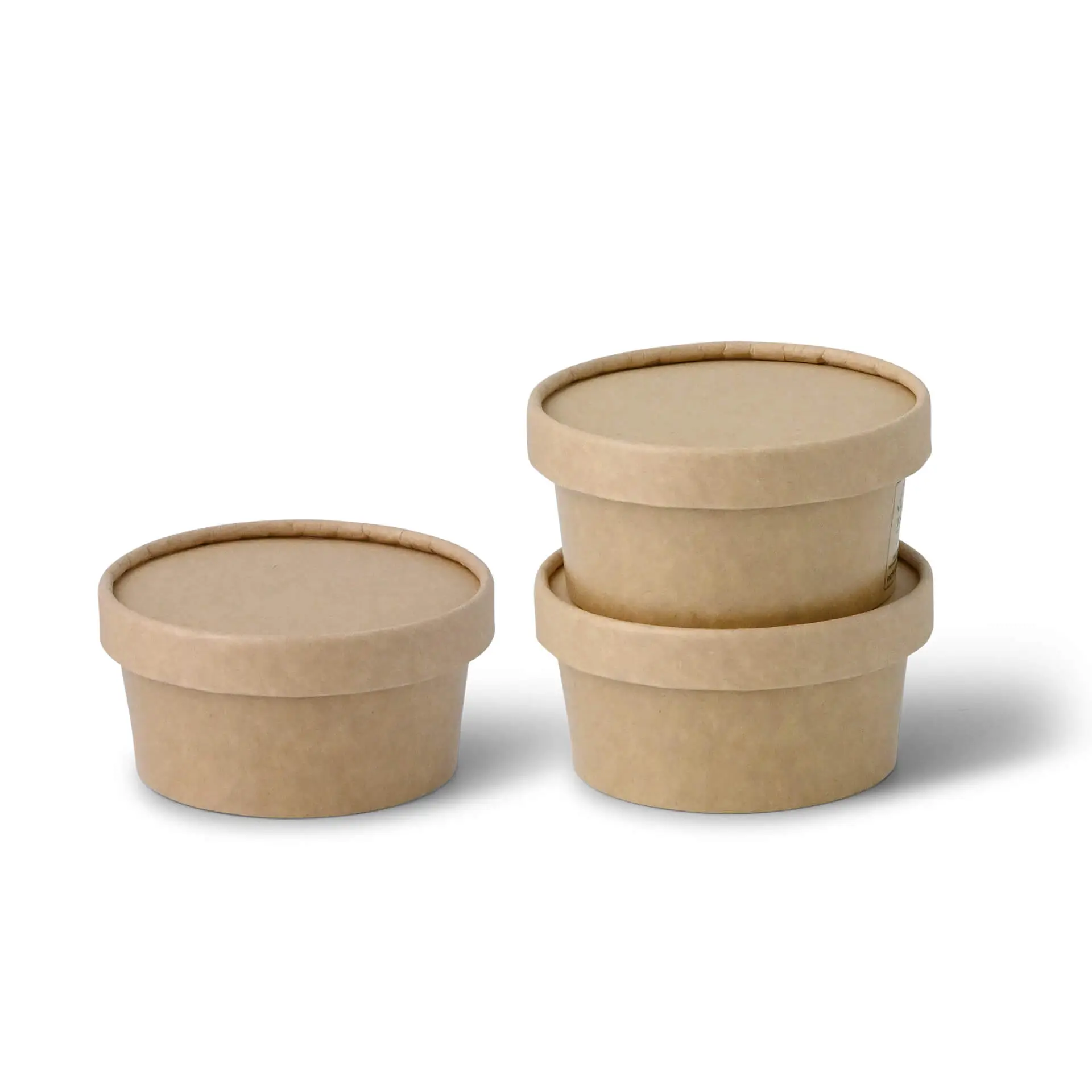 4 oz, max. 6 oz Paper-ice-cream cups XS, Ø 92 mm, brown