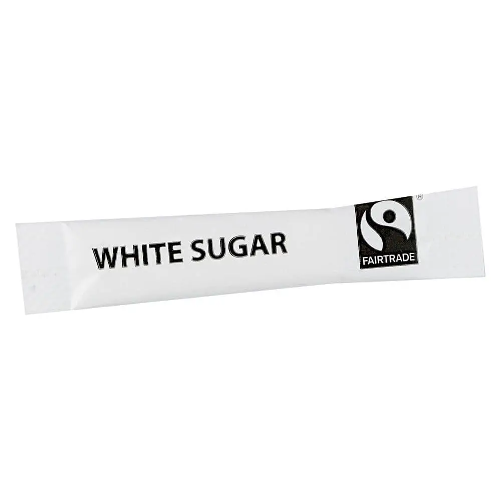 Fair trade sugar sticks, white