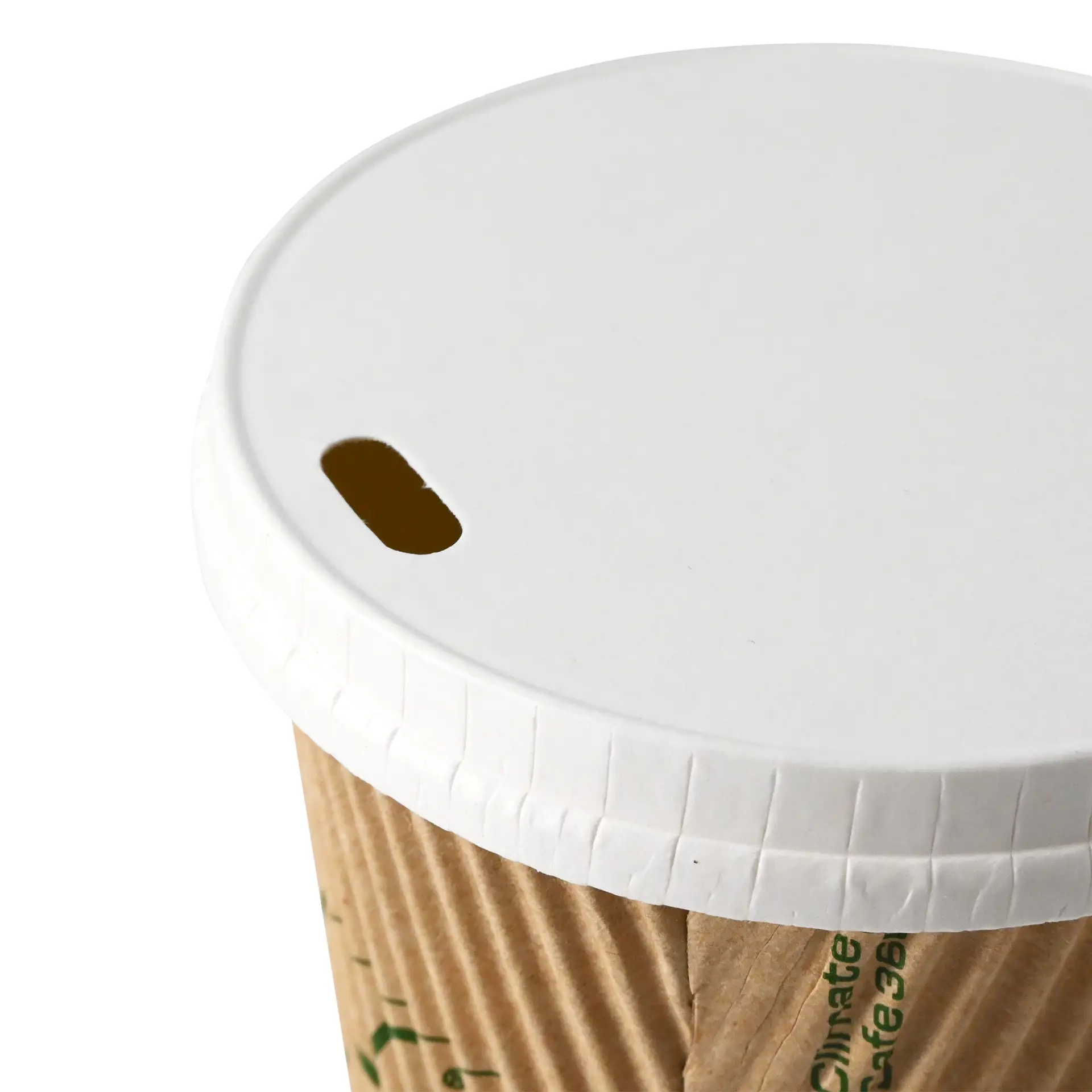 Paper lids Ø 80 mm, white, drink opening