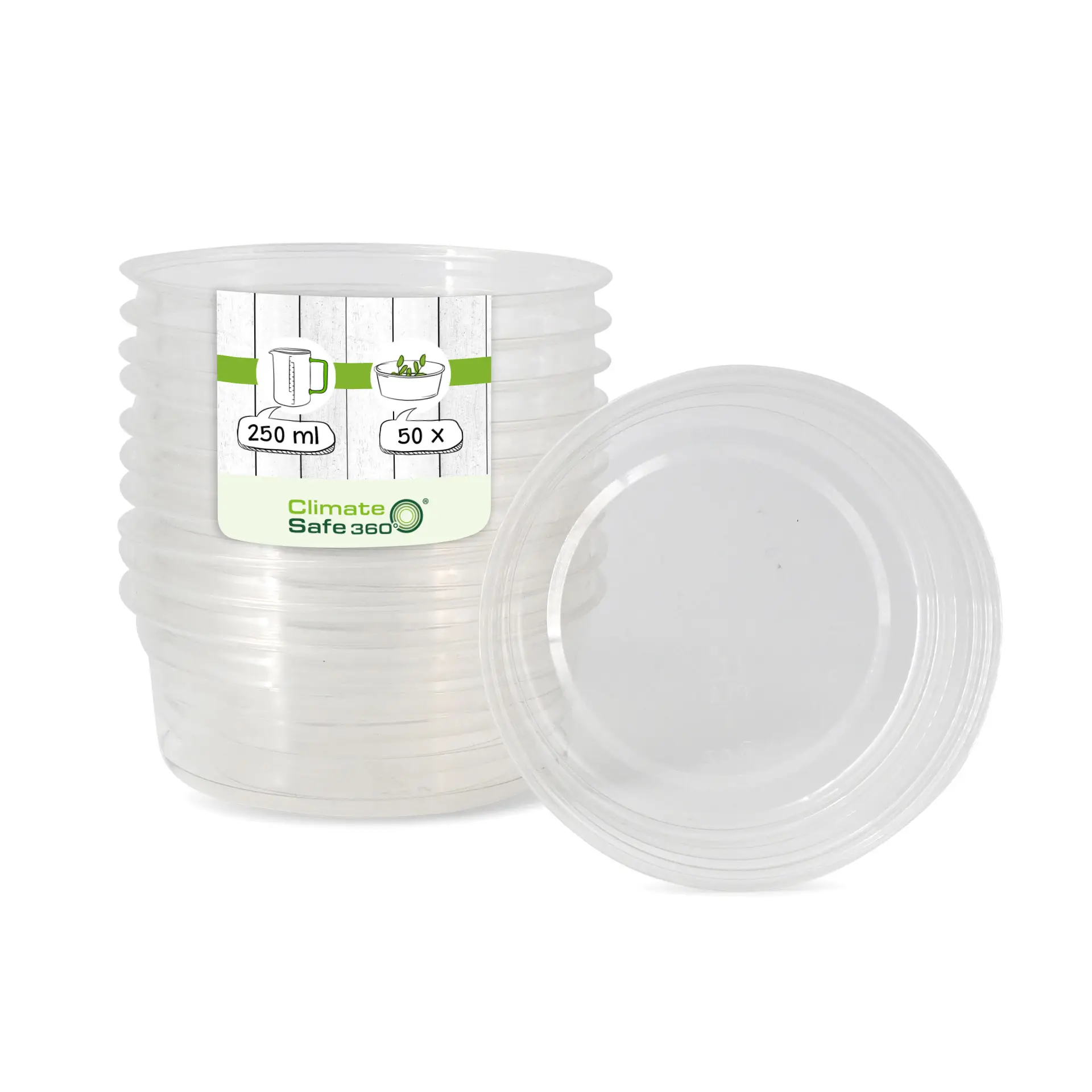 Deli container PLA 250 ml, Ø 117 mm, round