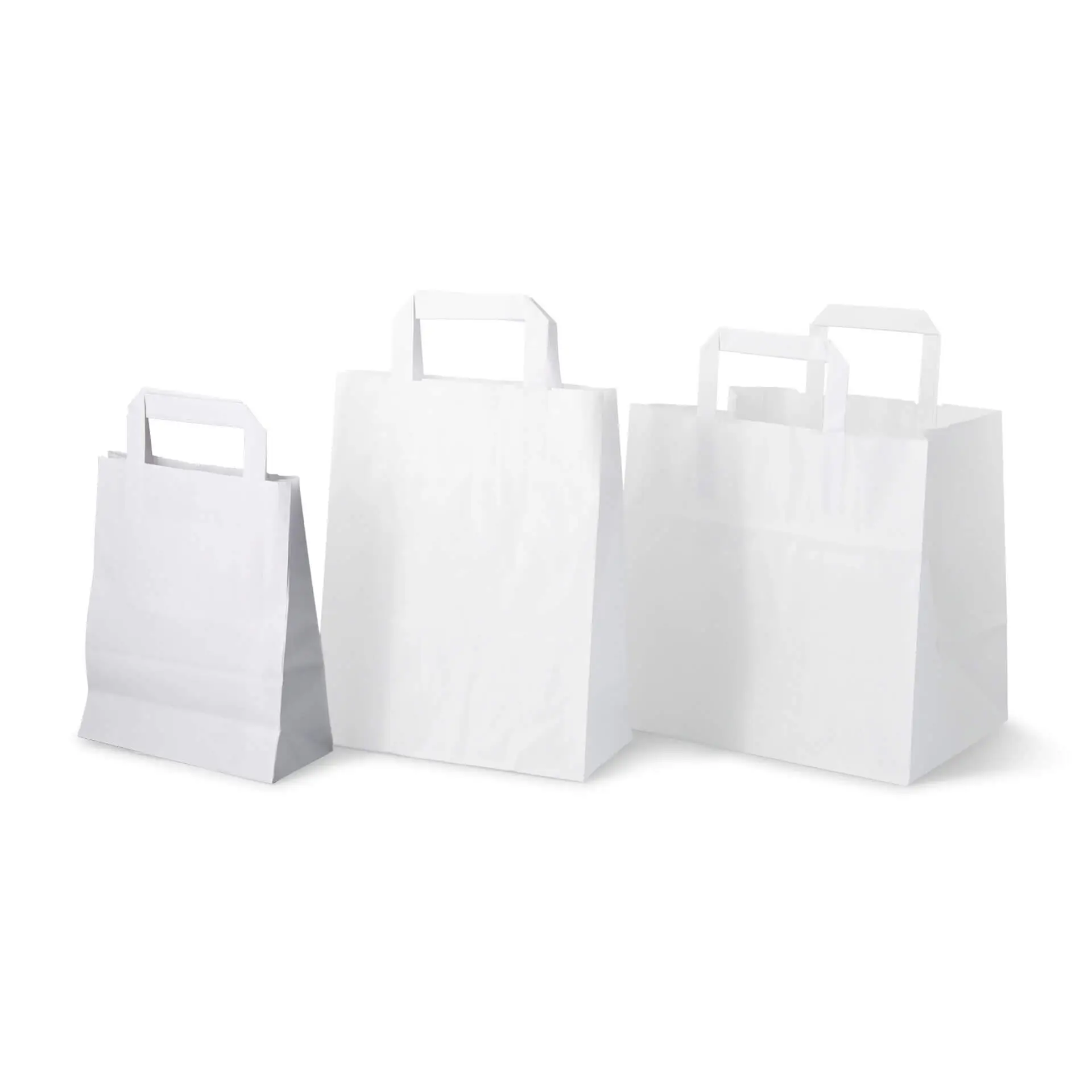 Kraft paper bags S, 18 x 8 x 22 cm, white