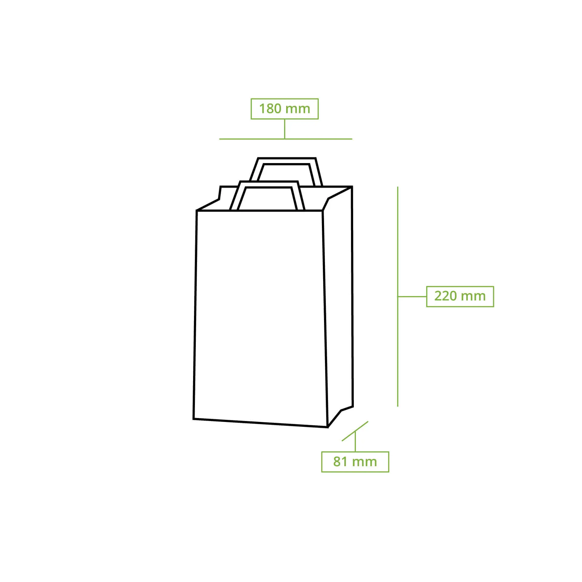 Recycling paper-carrier bags S, 18 x 8 x 22 cm, brown