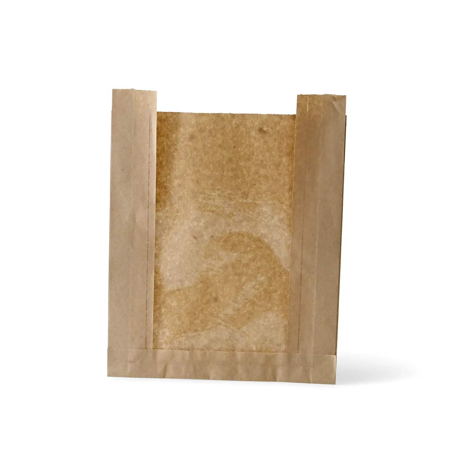 Strip window paper bags, 20 + 5 x 27 cm, brown