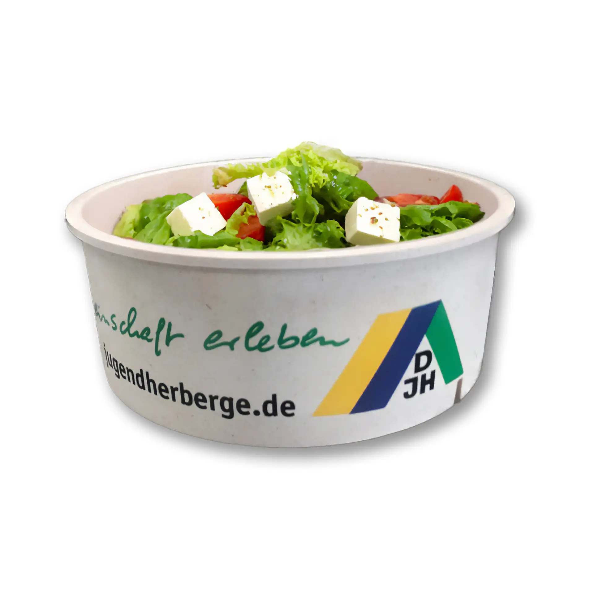 Mehrweg-Schalen bedrucken "merways Bowl" 1000 ml, Ø 185 mm, Cashew / creme-weiß