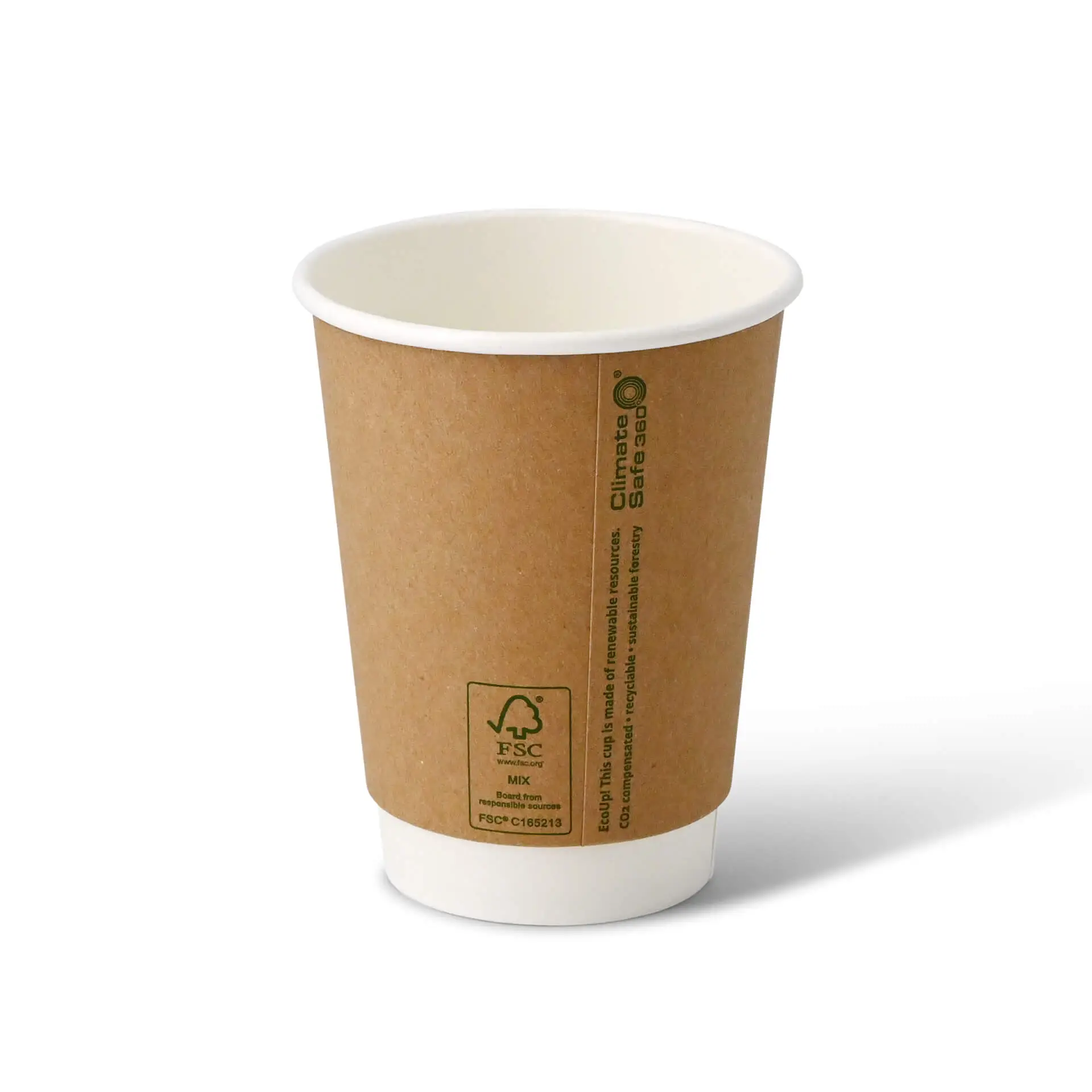 Coffee to go Becher, Pappe, 300 ml / 12 oz, Ø 90 mm, braun