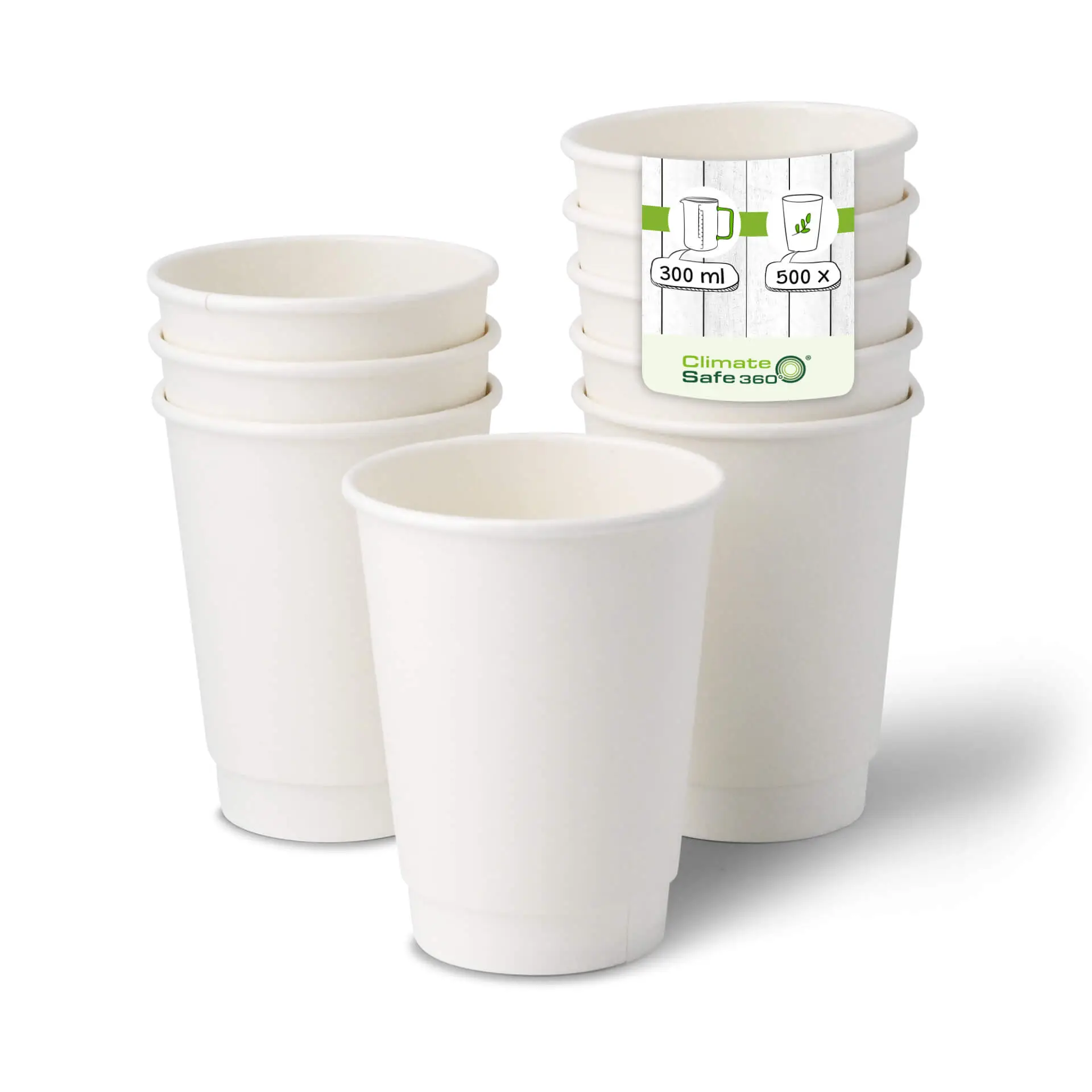 Kaffee to go Becher, Pappe, 300 ml / 12 oz, Ø 90 mm, weiß