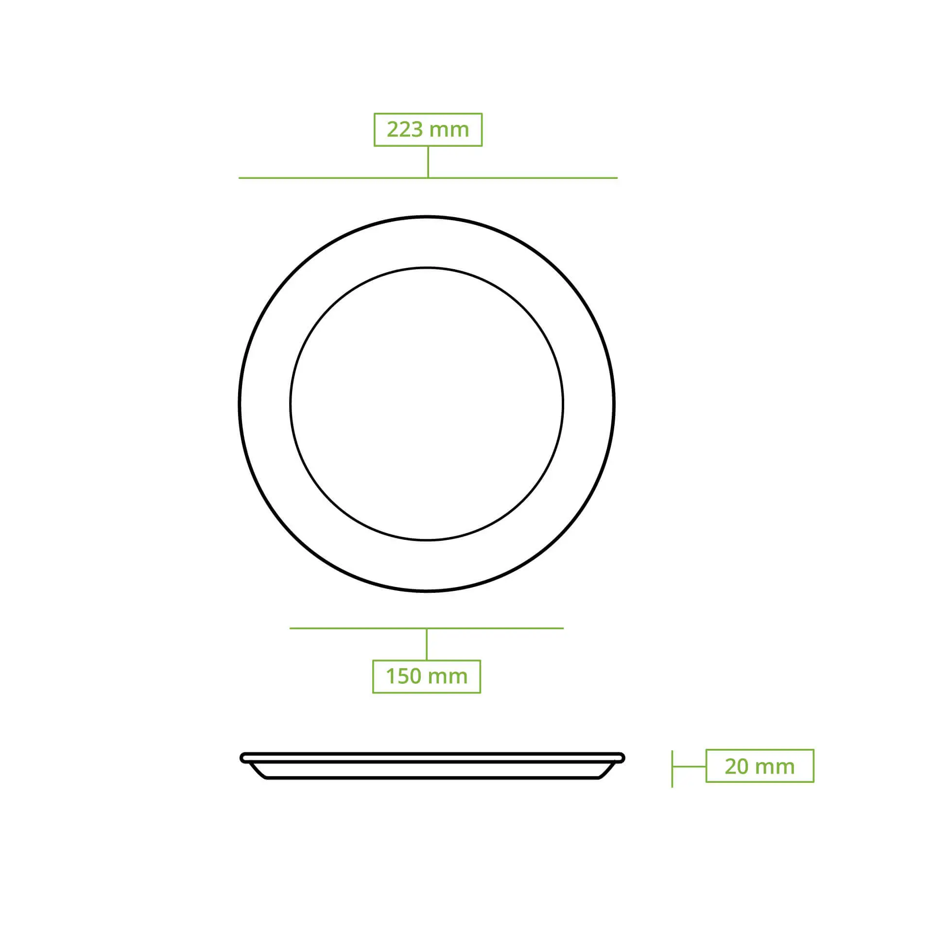 Sugarcane-plates Ø 22 cm, round