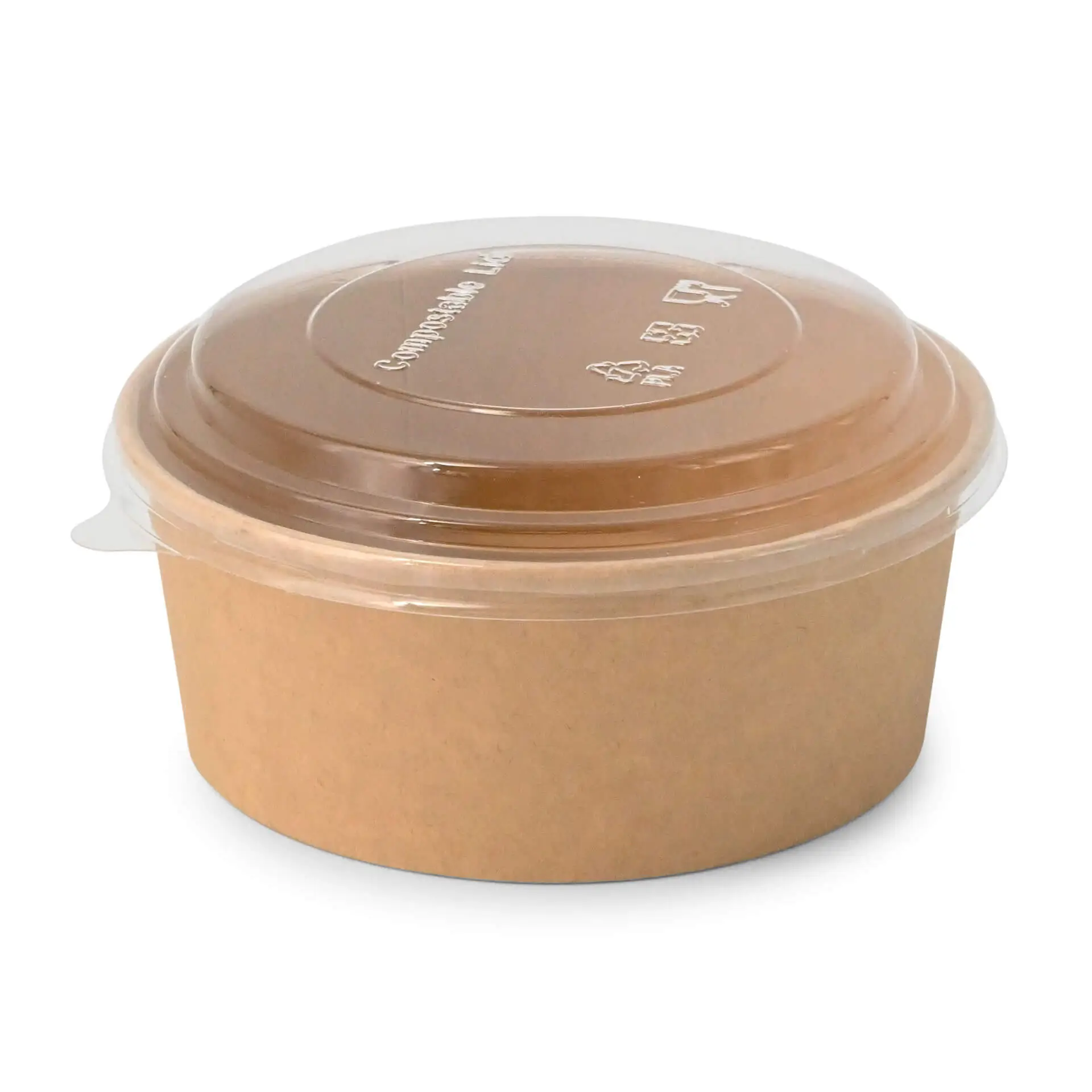 Premium-Cardboard bowls 650 ml, Ø 150 mm, brown, round