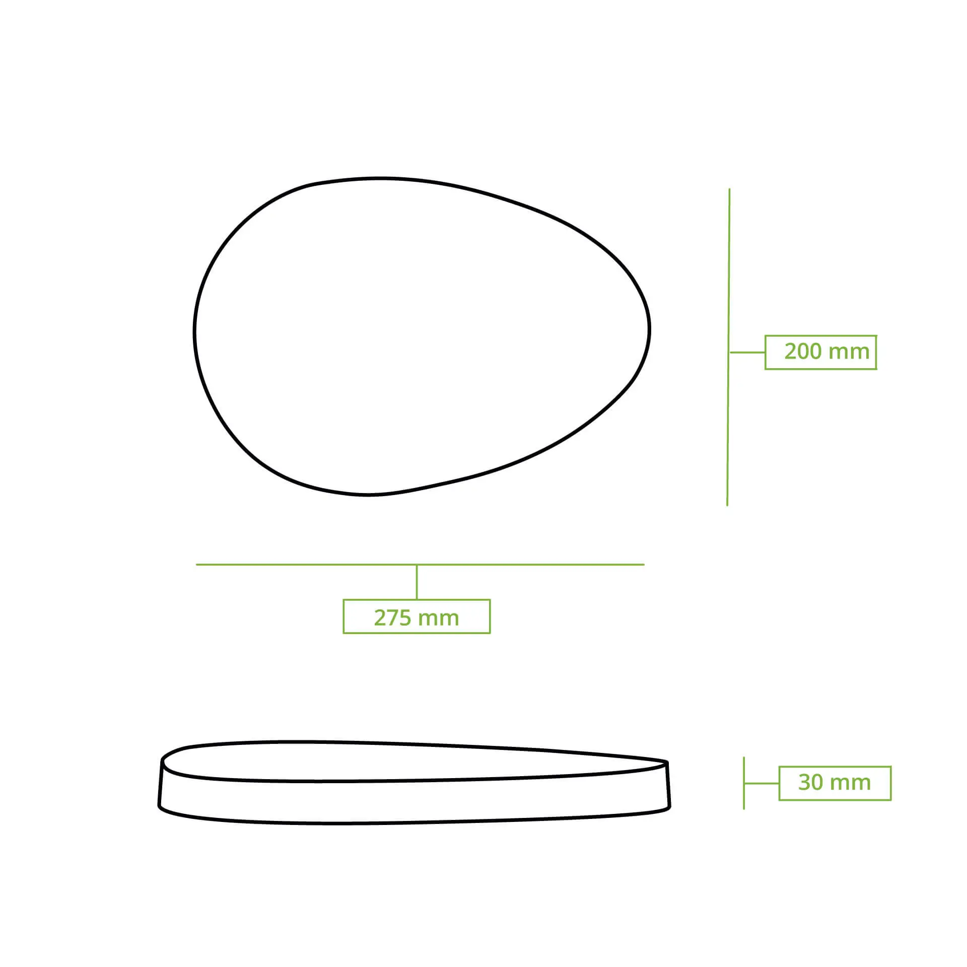 Mehrwegdeckel "merways Plate" 27,5 x 20 x 3 cm, PP, grau